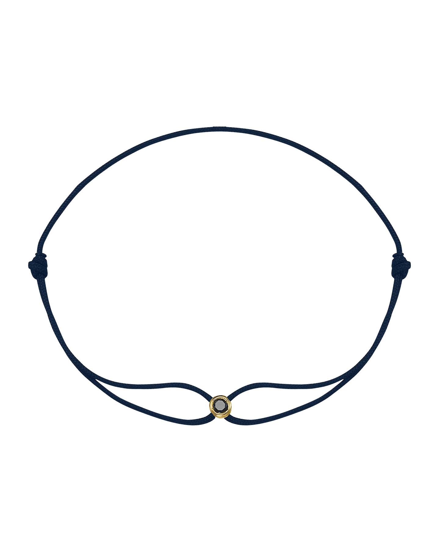 Le String of Love Diamant Noir - Or Jaune 14 carats Bracelets magal-dev Navy Blue