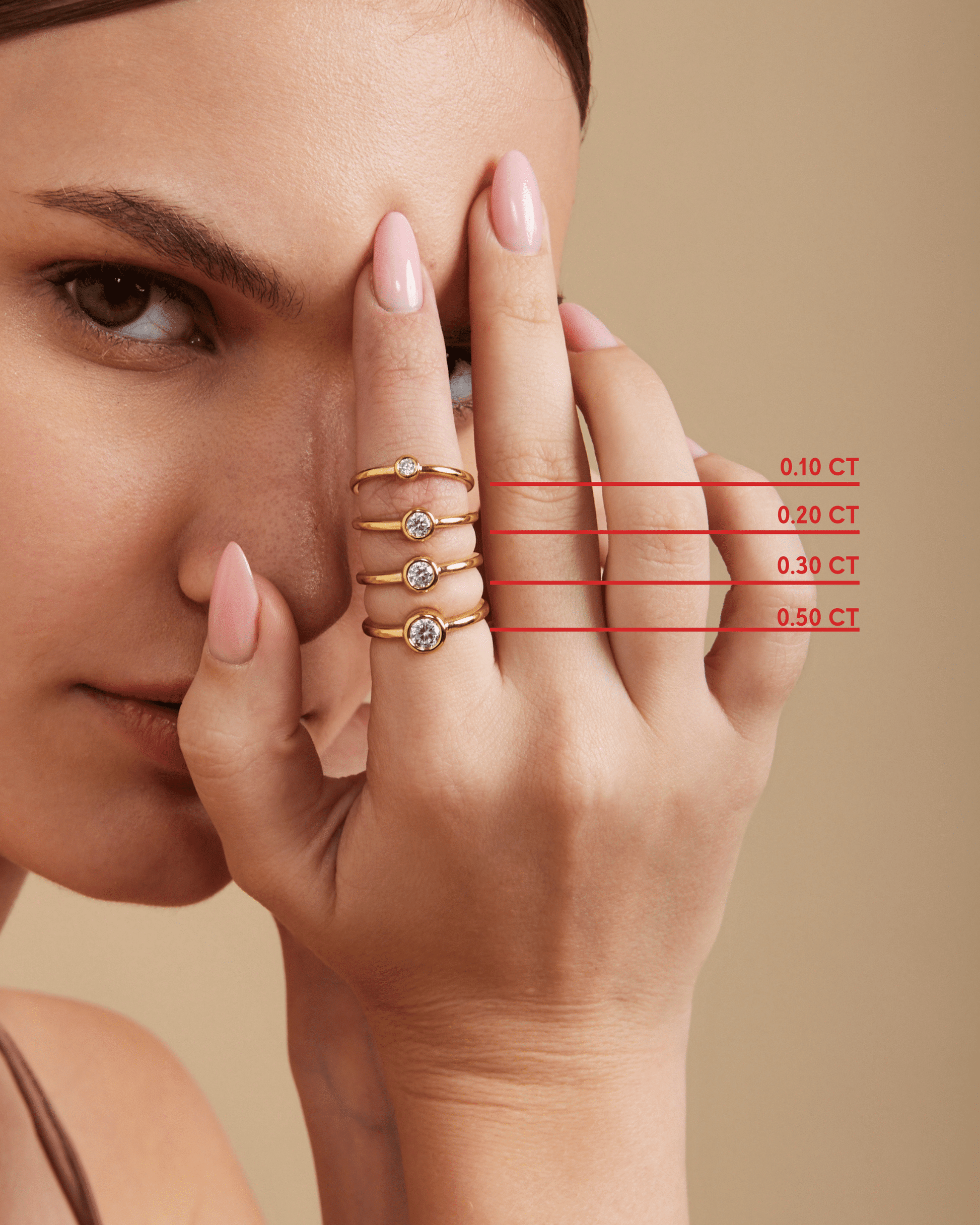 Bague Solitaire Rond - Or Jaune Plaqué 18 carats Rings magal-dev