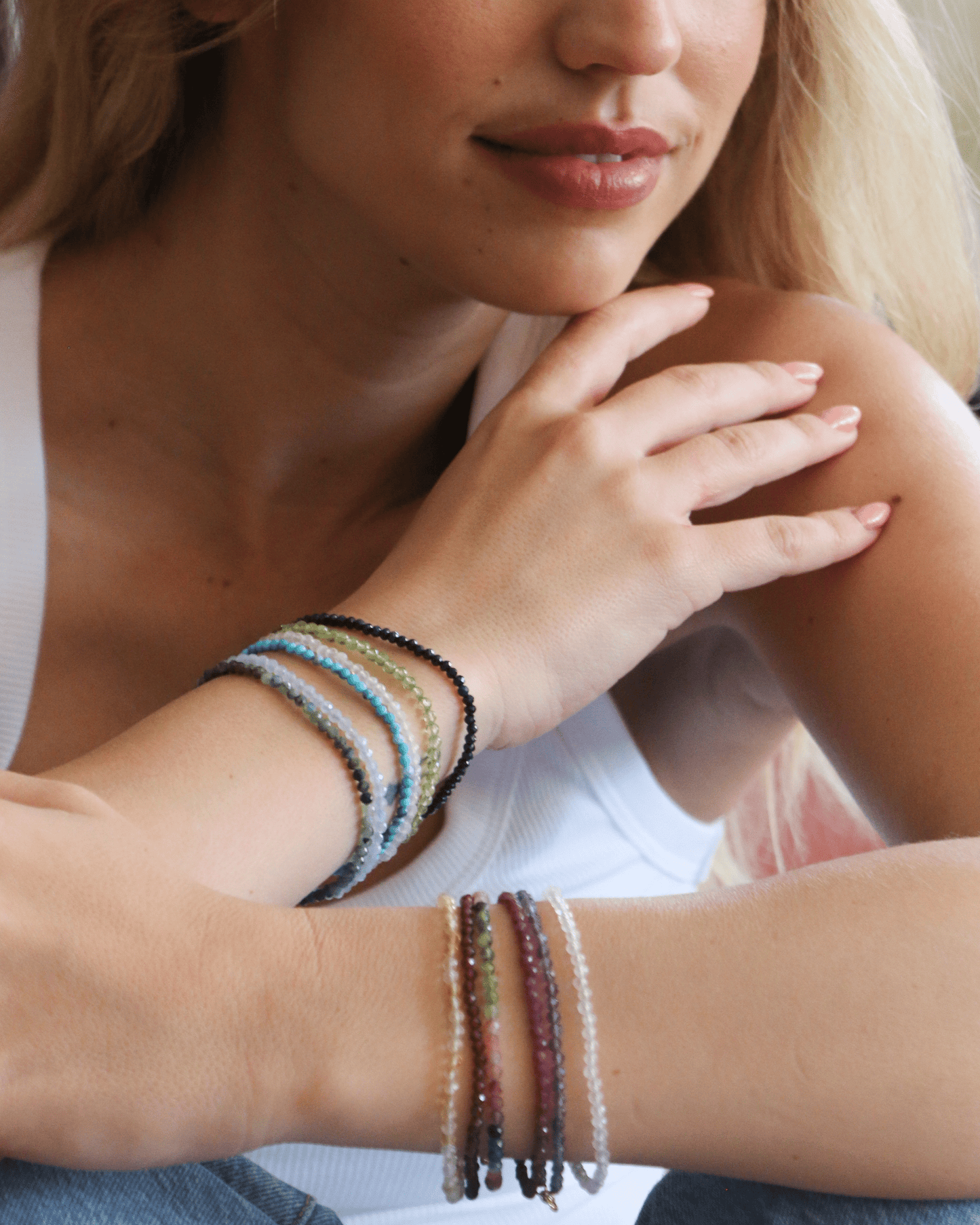 Bracelet Pierres Précieuses Naturelles - Or Rose 14 carats Bracelets magal-dev
