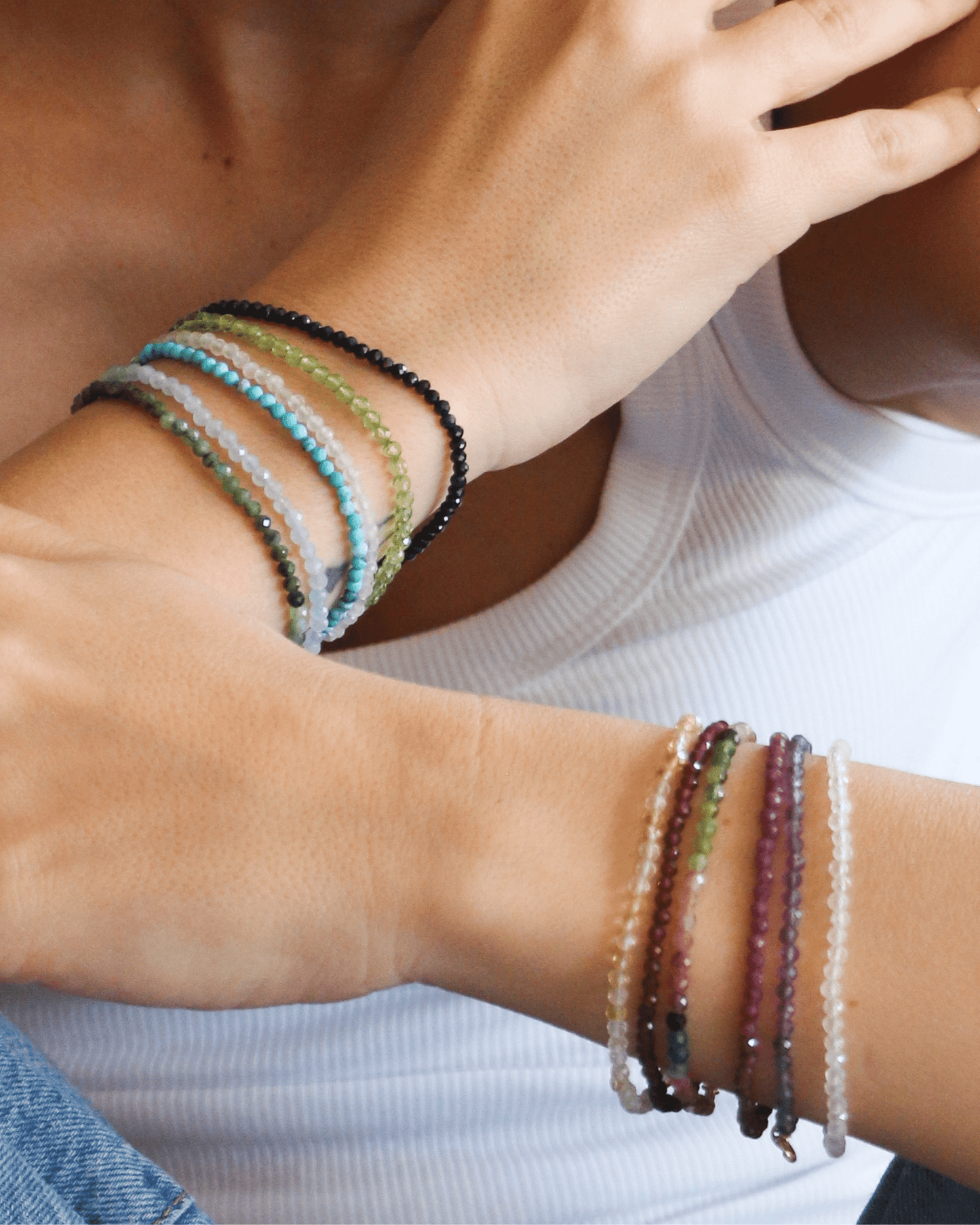 Bracelet Pierres Précieuses Naturelles - Or Rose 14 carats Bracelets magal-dev