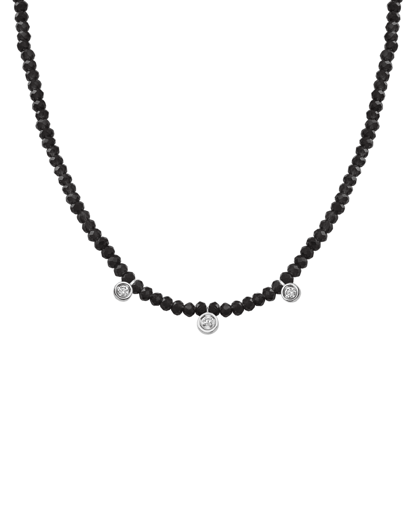 Colliers 3 Diamants & Pierres Précieuses - Or Rose 14 carats Necklaces magal-dev