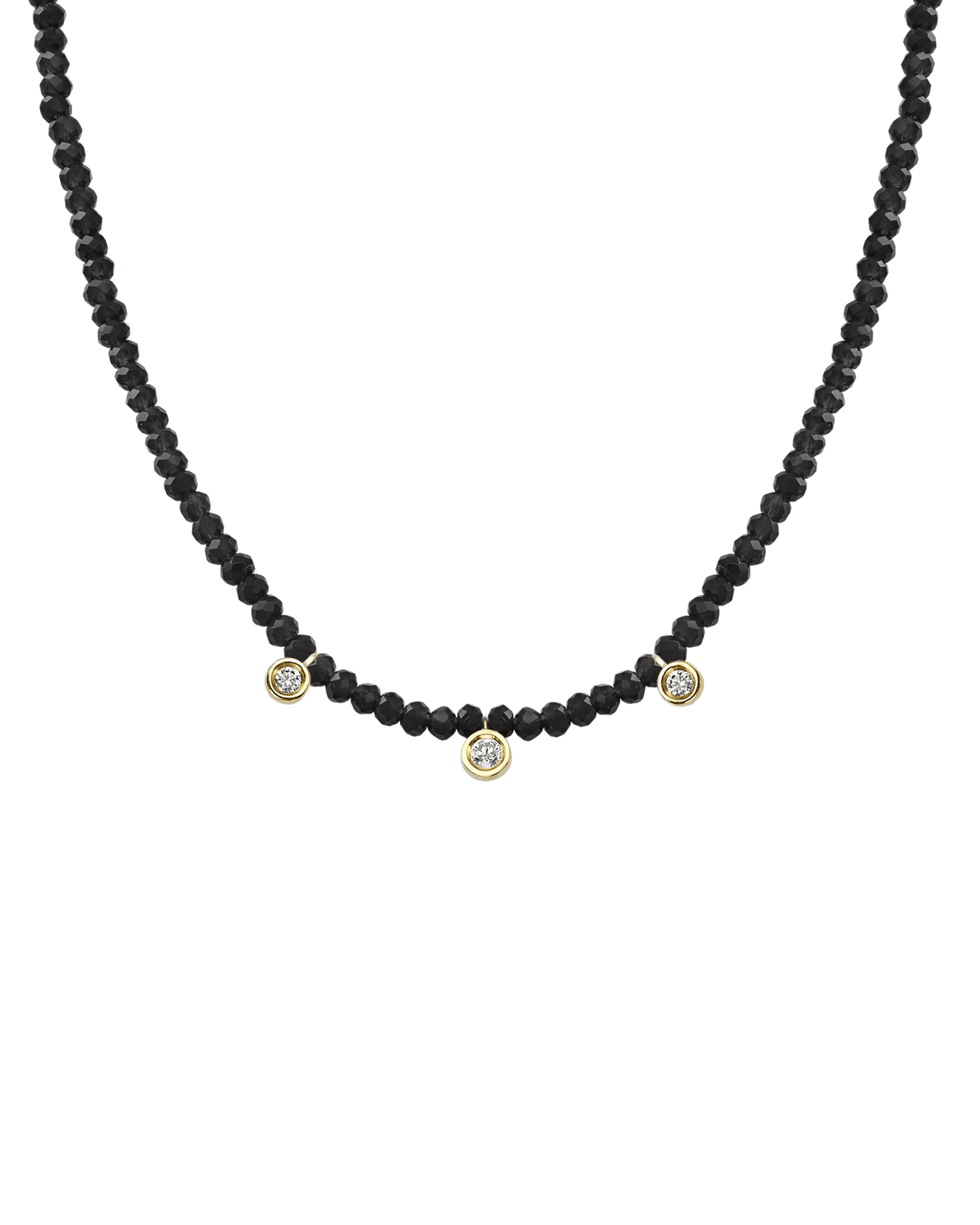 Colliers 3 Diamants & Pierres Précieuses - Or Rose 14 carats Necklaces magal-dev