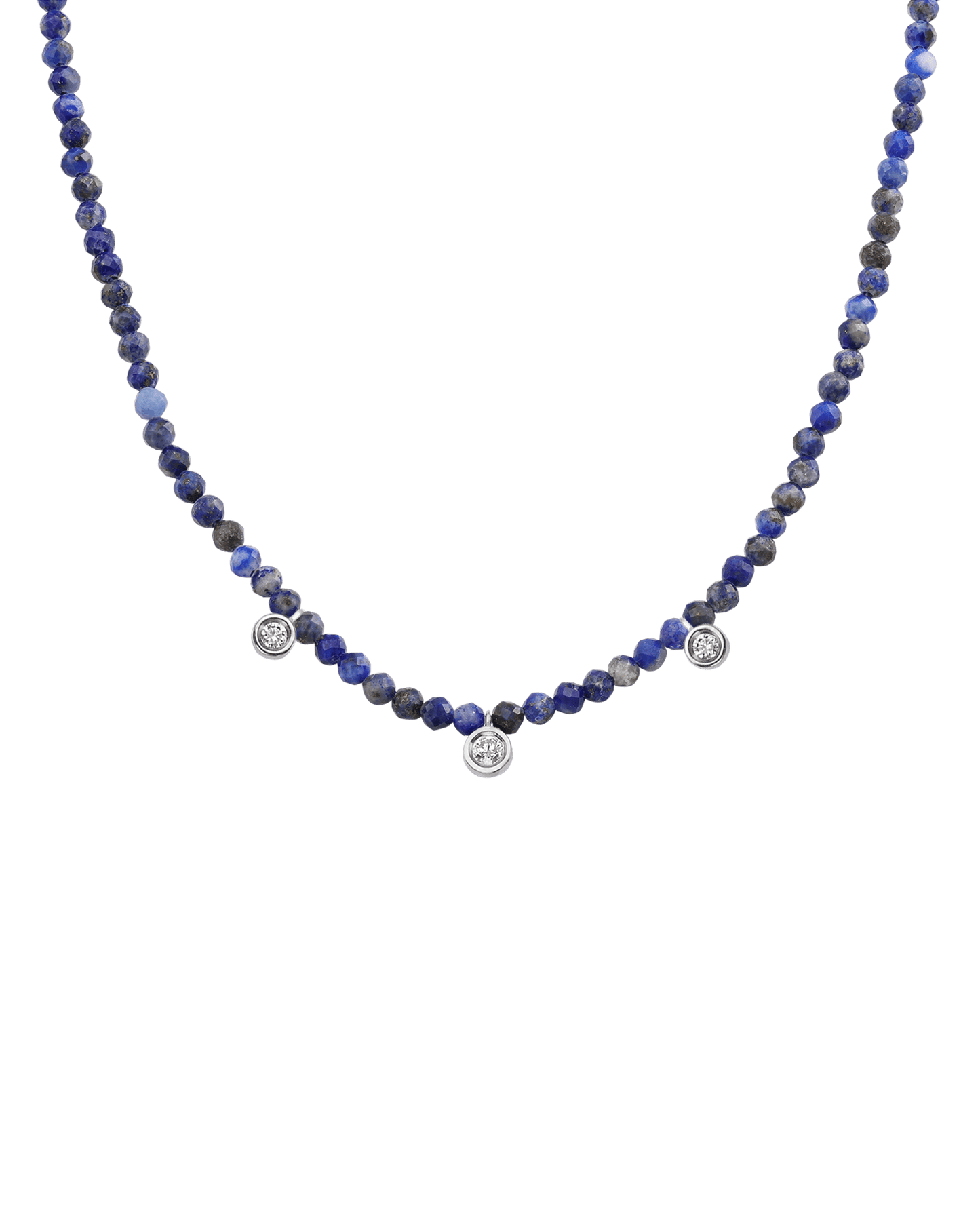 Colliers 3 Diamants & Pierres Précieuses - Or Rose 14 carats Necklaces magal-dev