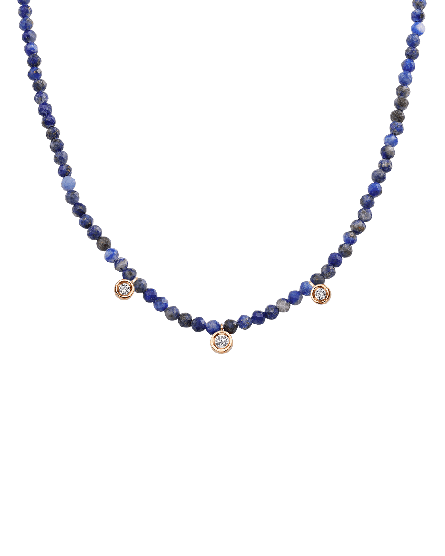 Colliers 3 Diamants & Pierres Précieuses - Or Blanc 14 carats Necklaces magal-dev