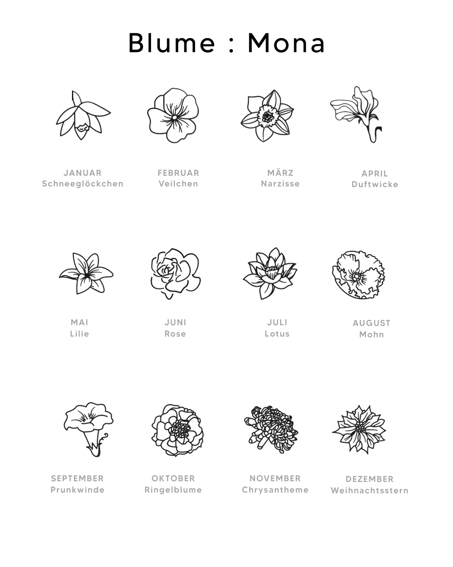 Blumenstrauß-Halskette - 18K Rosé Vergoldetes Necklaces magal-dev