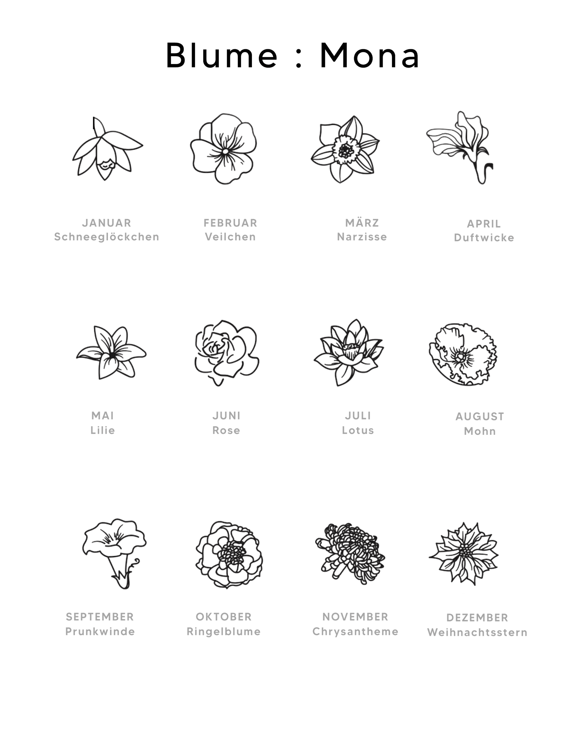 Blumenstrauß-Halskette - 18K Vergoldetes Necklaces magal-dev
