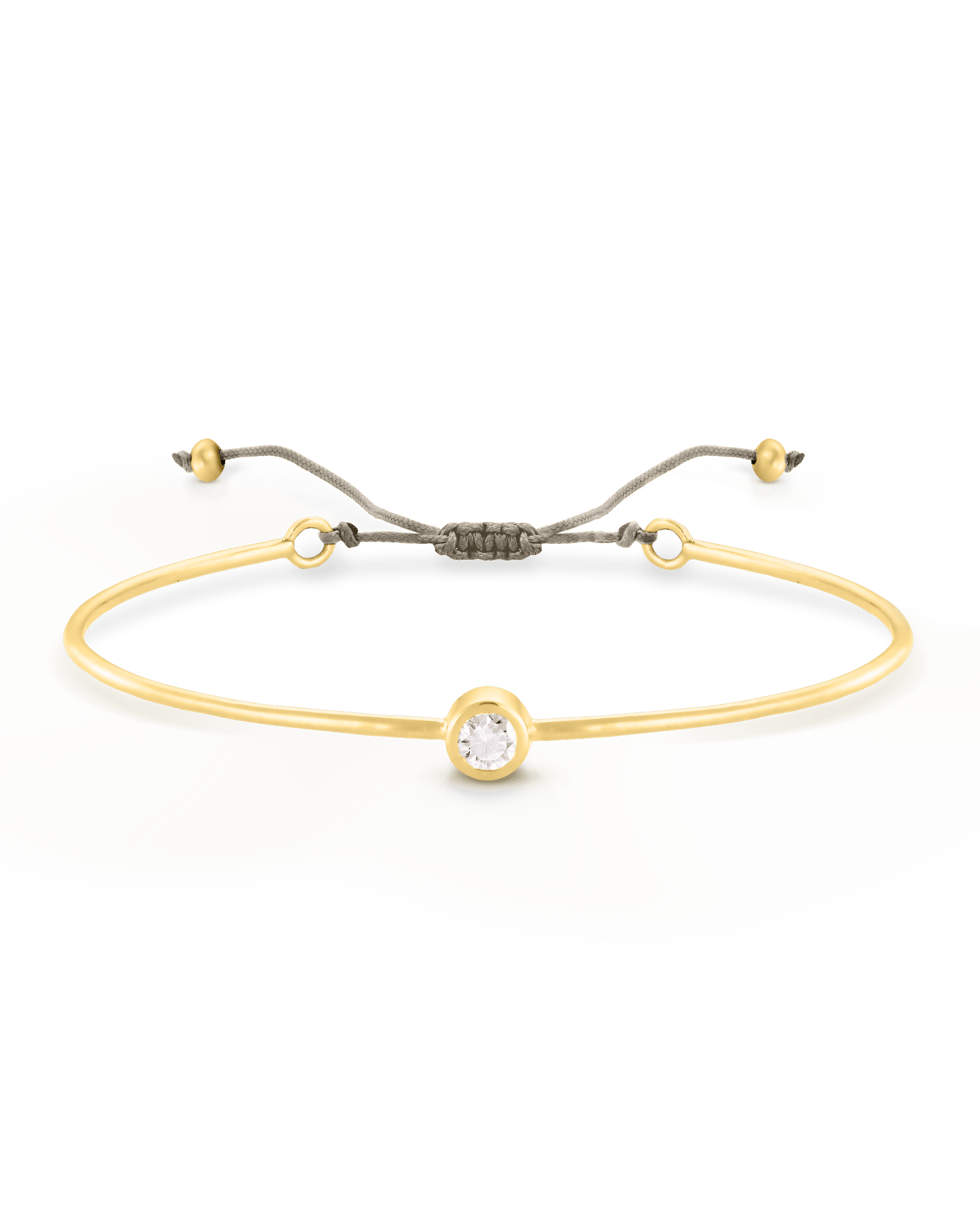 Diamond Cord Bangle - 18K Gold Vermeil Bracelets magal-dev Sand Small: 0.03ct