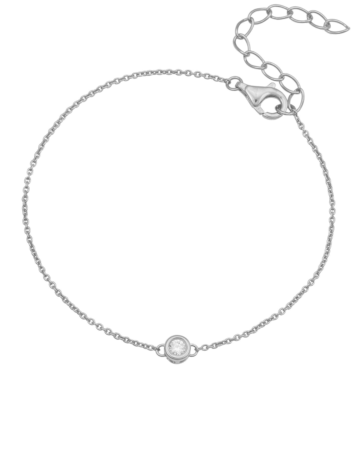 Chain of Love - 925 Sterling Silver Bracelets magal-dev Medium: 0.05ct 6" with 1.5" extender