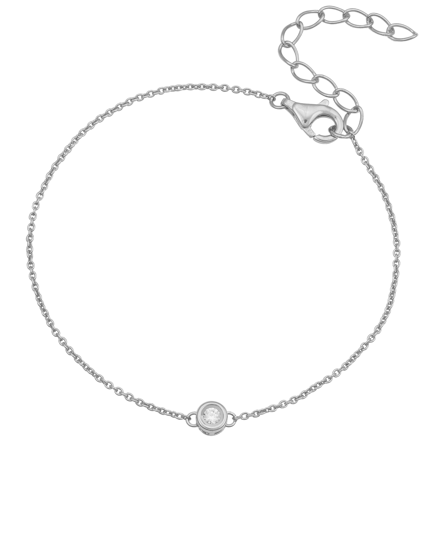 Chaîne de L’amour - Argent 925 Bracelets magal-dev Small: 0.03 carats 15cm + 2.5cm chaînette d'extension (Poignet: Small - Medium)