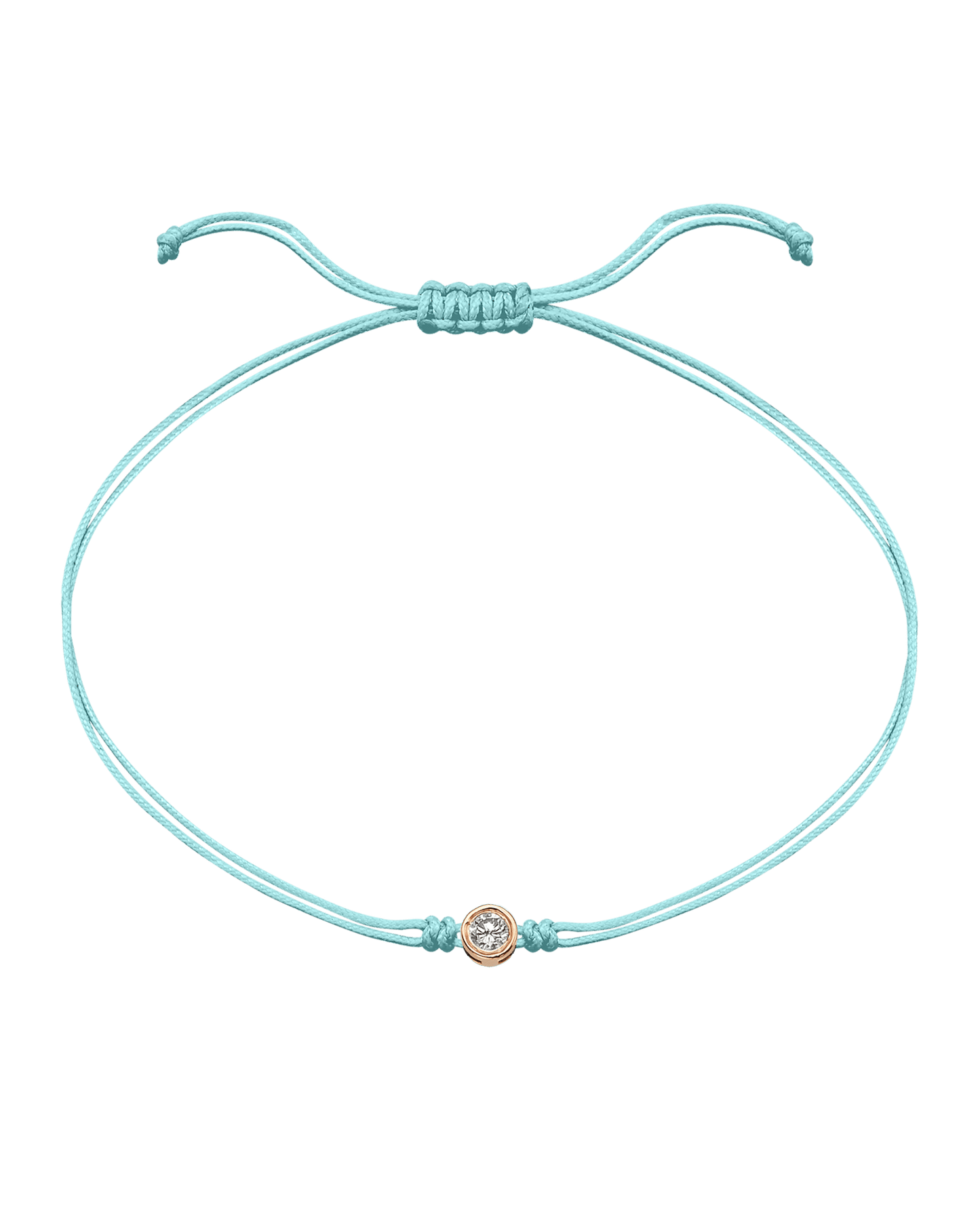 Le String of Love - Or Rose 14 carats Bracelets magal-dev Turquoise Large: 0.10 carats