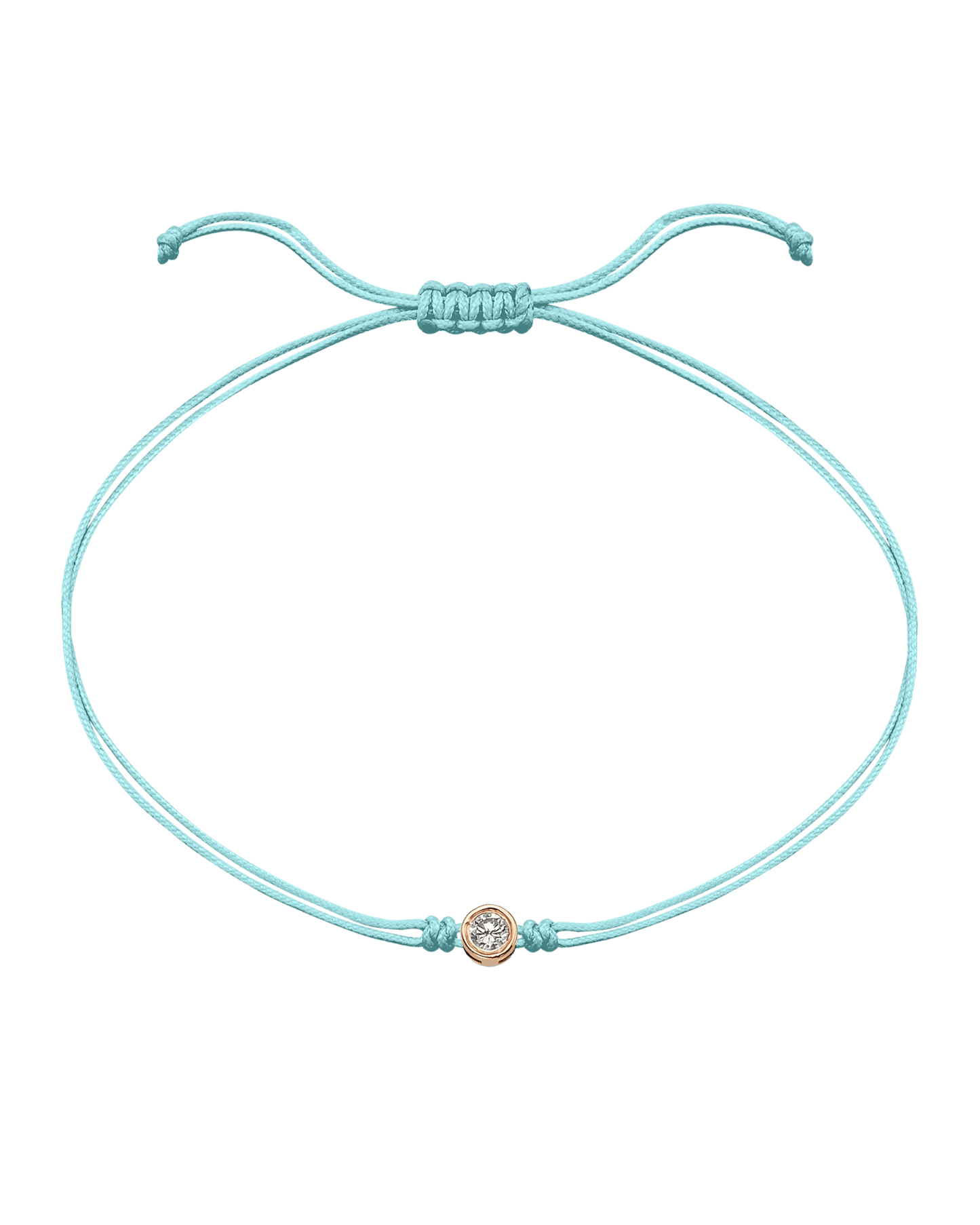 Le Classique String of Love Summer Édition - Or Rose 14 carats Bracelets magal-dev Daiquiri Glacé - Turquoise Large: 0.10 carats