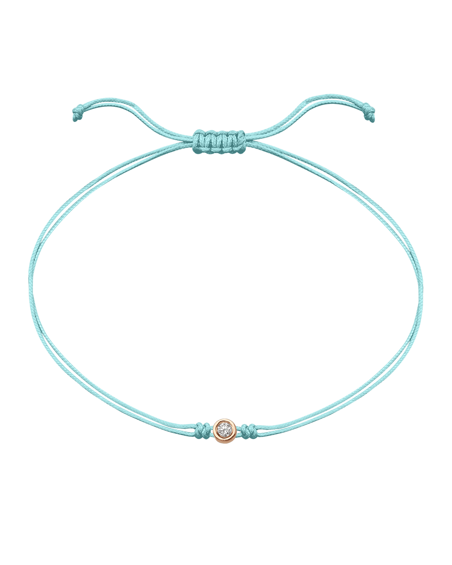 Summer Edition : The Classic String of Love - 14K Rose Gold Bracelets magal-dev Frozen Blue Daiquiri - Turquoise Medium: 0.05ct