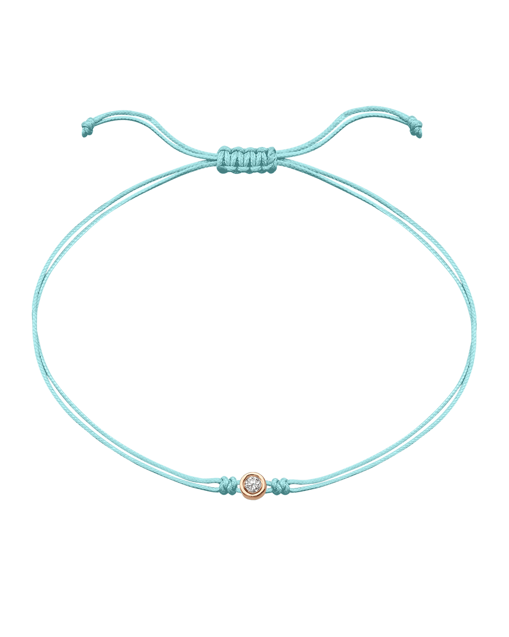 Summer Edition : The Classic String of Love - 14K Rose Gold Bracelets magal-dev Frozen Blue Daiquiri - Turquoise Medium: 0.05ct