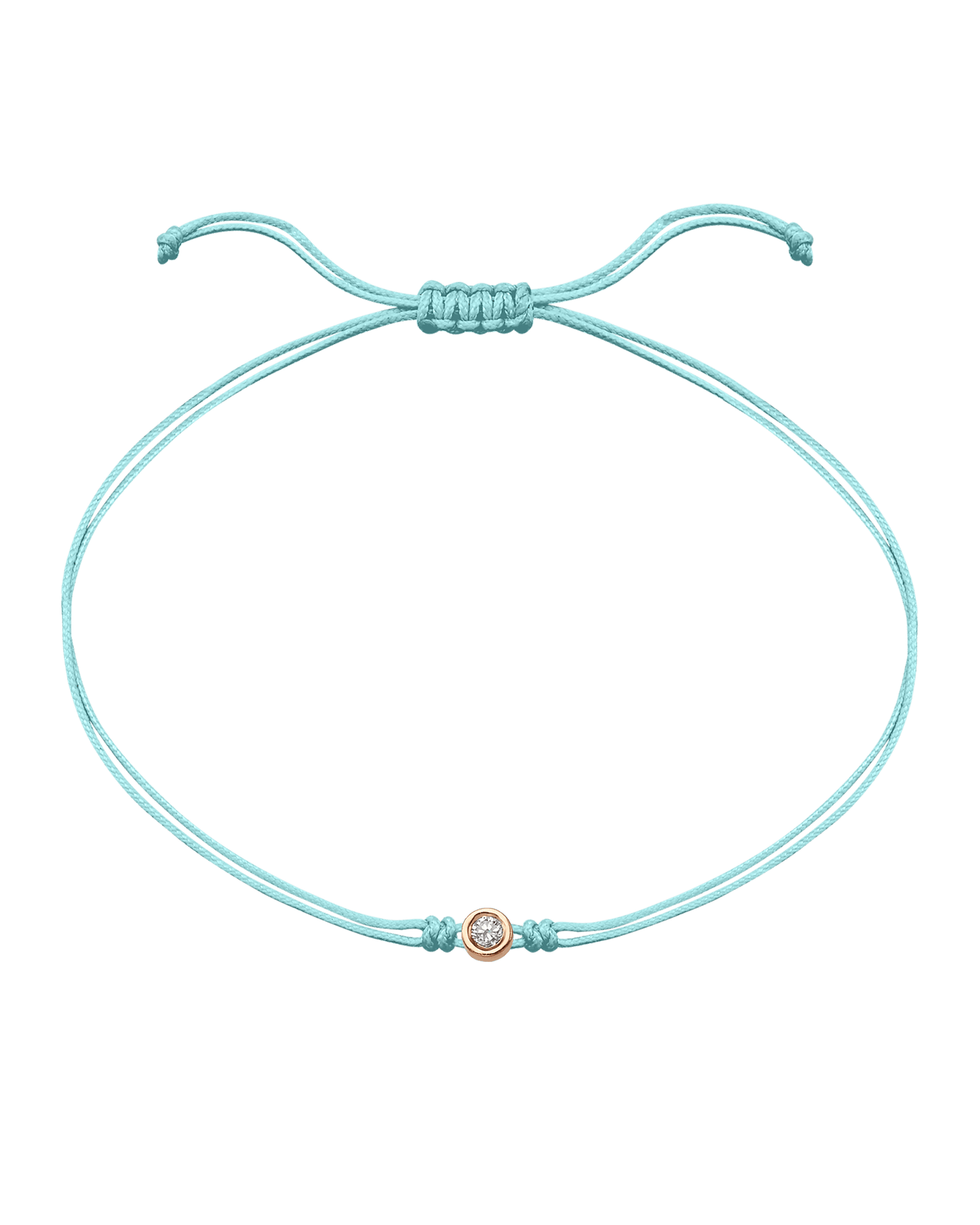 Le String of Love - Or Rose 14 carats Bracelets magal-dev Turquoise Medium: 0.05 carats