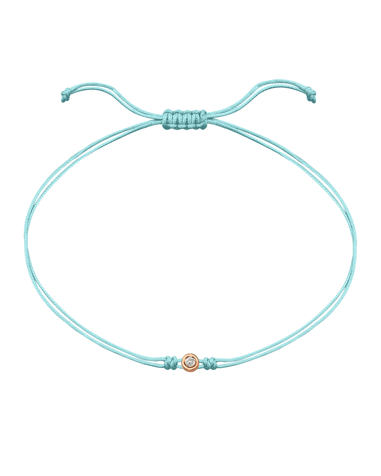 Le Classique String of Love Summer Édition - Or Rose 14 carats Bracelets magal-dev Daiquiri Glacé - Turquoise Small: 0.03 carats