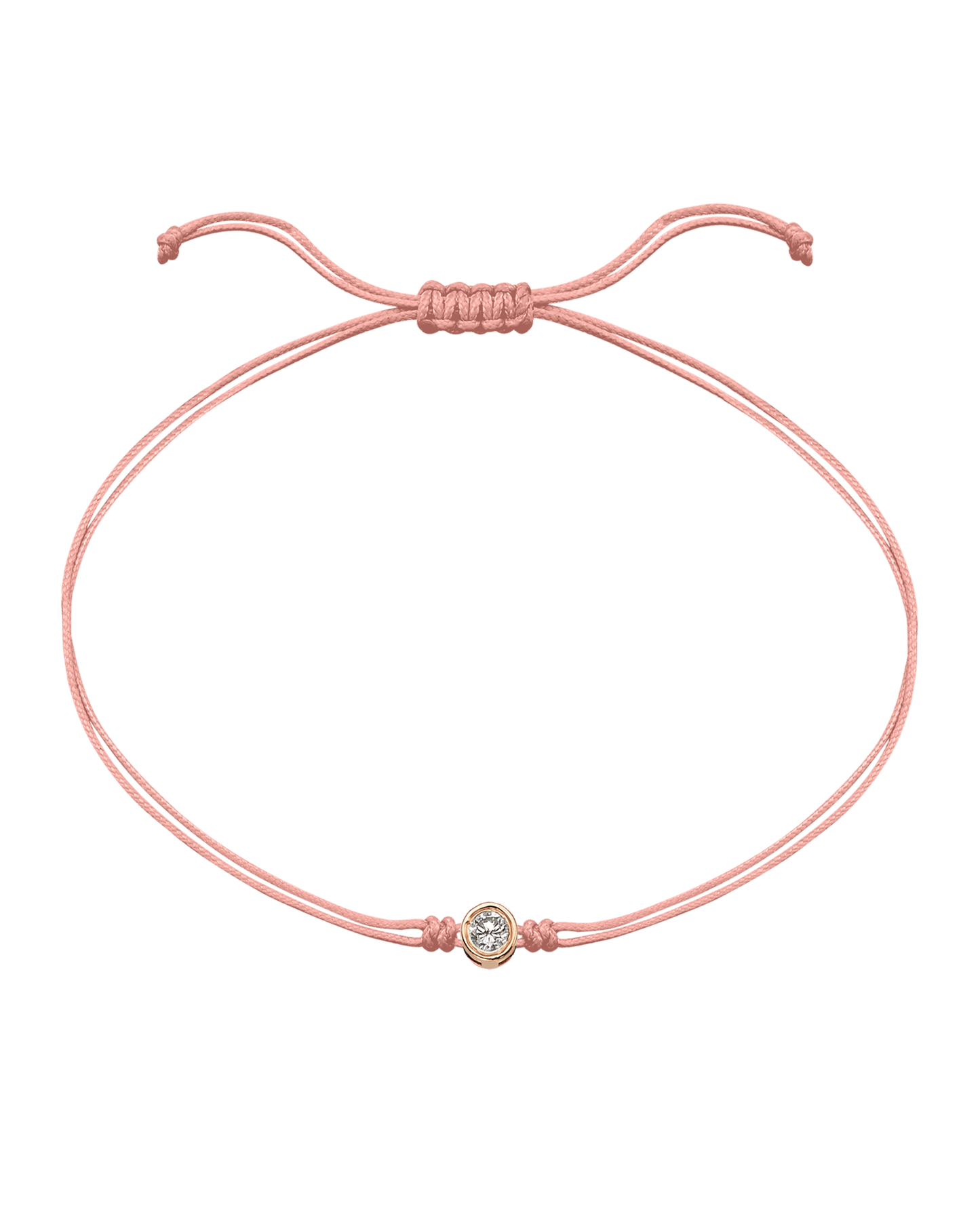 Pink : The Classic String of Love - 14K Rose Gold Bracelets magal-dev Flamingo Large: 0.1ct