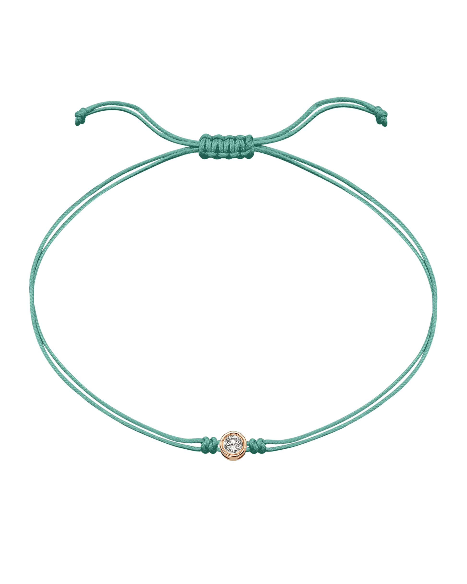 Summer Edition : The Classic String of Love - 14K Rose Gold Bracelets magal-dev Apple Martini - Light Green Large: 0.10ct