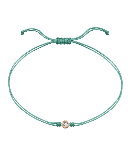 Summer Edition : The Classic String of Love - 14K Rose Gold Bracelets magal-dev Apple Martini - Light Green Large: 0.10ct