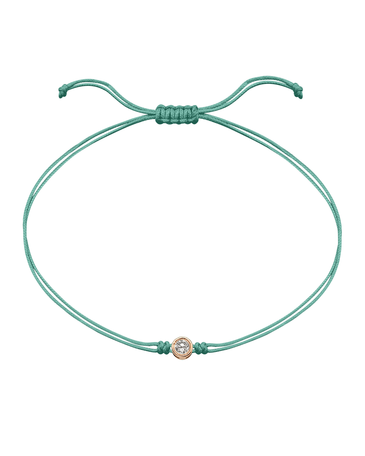 Le String of Love - Or Rose 14 carats Bracelets magal-dev Vert Clair Large: 0.10 carats