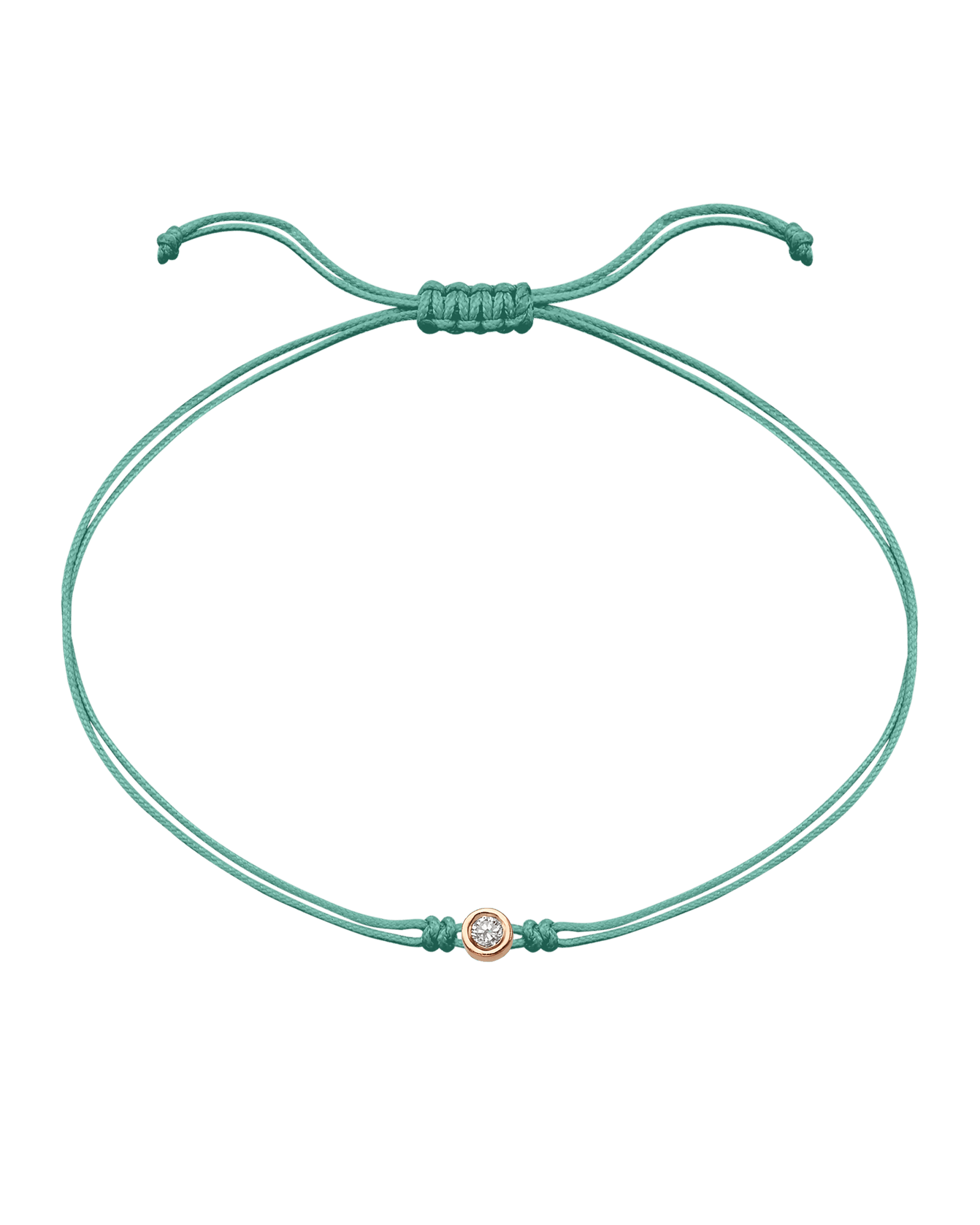 Summer Edition : The Classic String of Love - 14K Rose Gold Bracelets magal-dev Apple Martini - Light Green Medium: 0.05ct