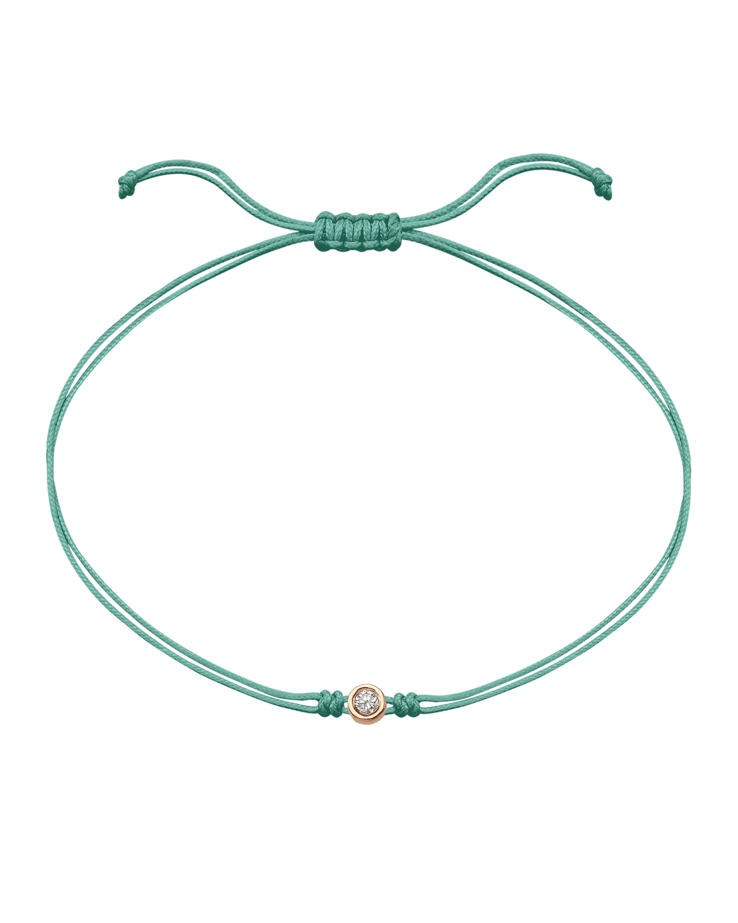 Le Classique String of Love Summer Édition - Or Rose 14 carats Bracelets magal-dev Martini Pomme - Vert Pâle Medium: 0.05 carats