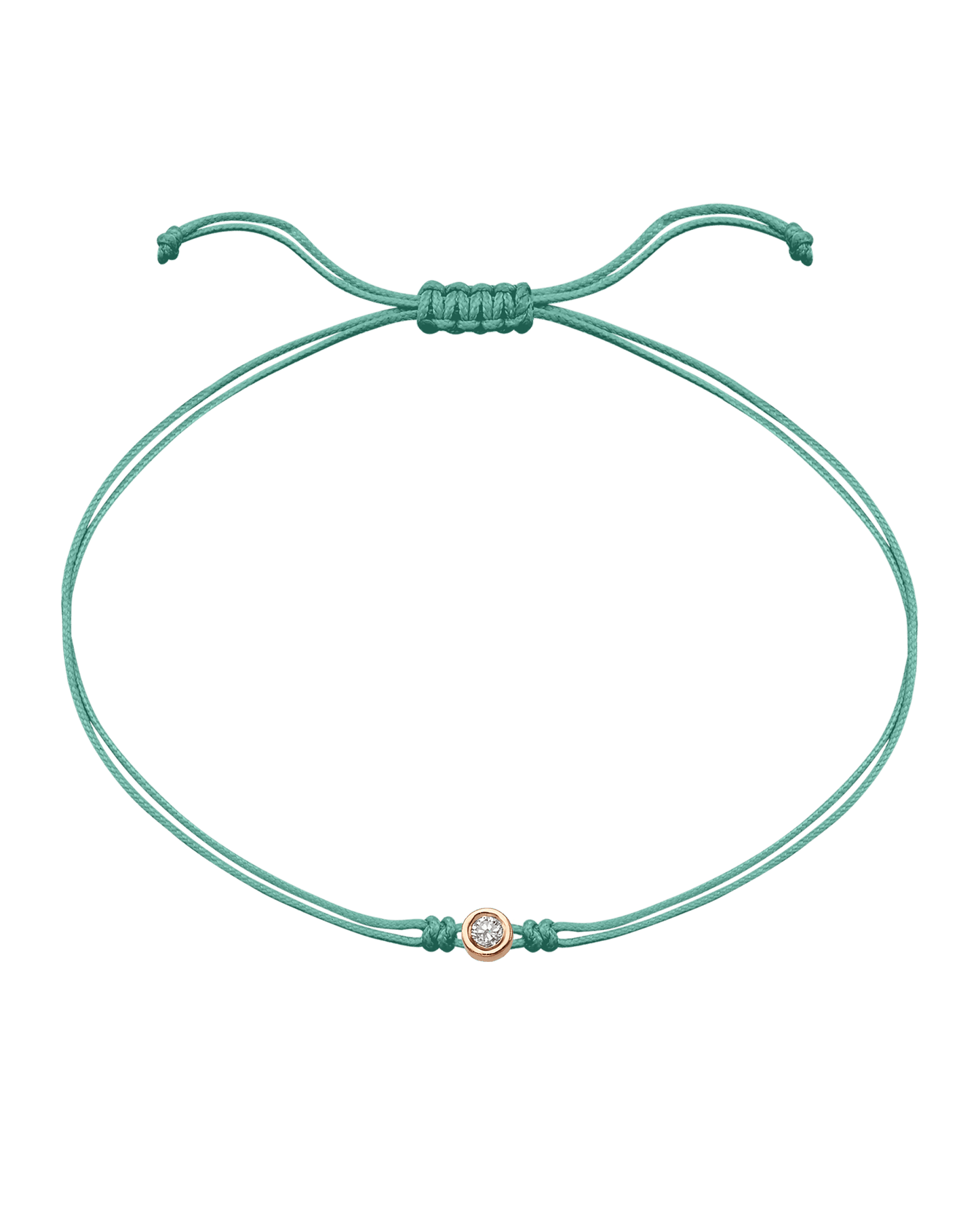 Le String of Love - Or Rose 14 carats Bracelets magal-dev Vert Clair Medium: 0.05 carats