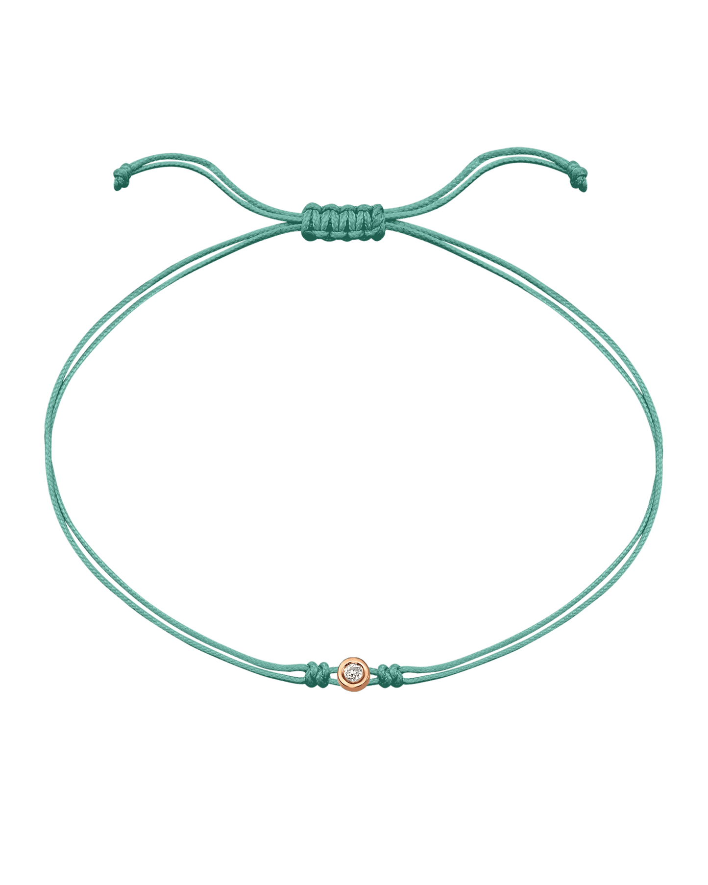 Le Classique String of Love Summer Édition - Or Rose 14 carats Bracelets magal-dev Martini Pomme - Vert Pâle Small: 0.03 carats