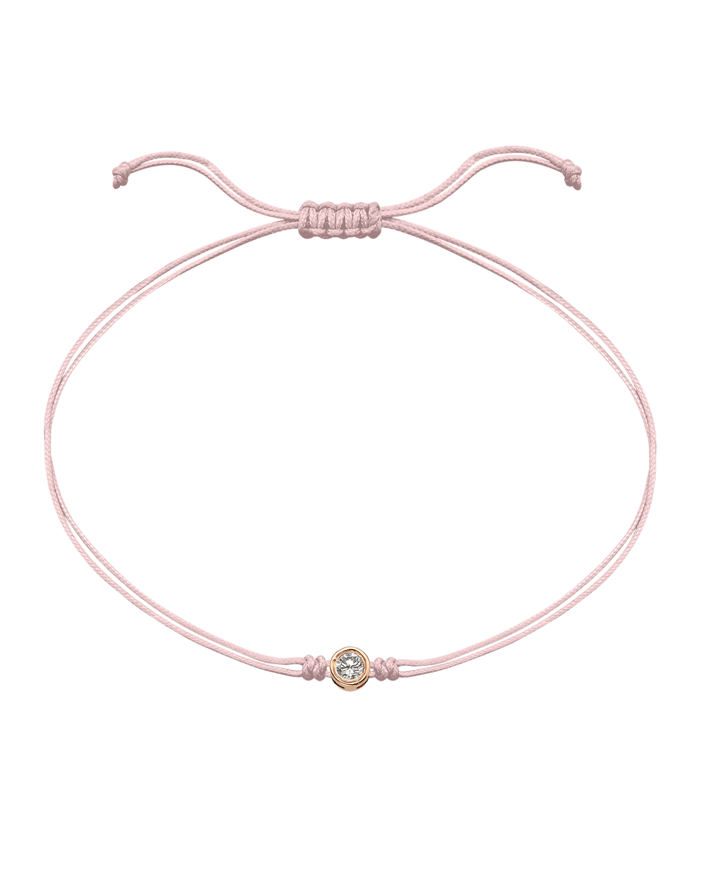 Summer Edition : The Classic String of Love - 14K Rose Gold Bracelets magal-dev Strawberry Bellini - Light Pink Large: 0.10ct