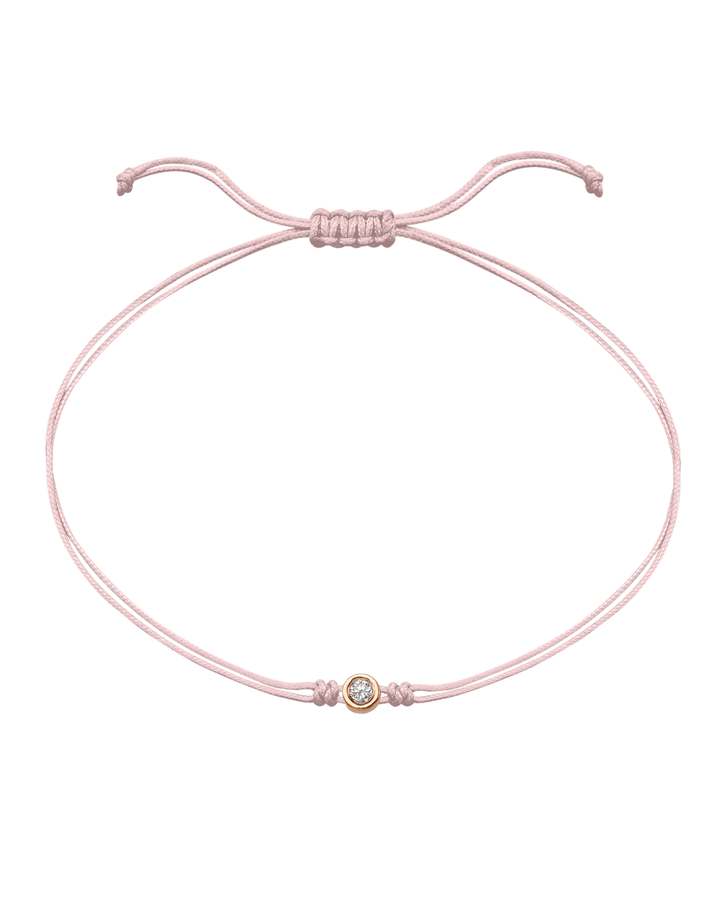 The Classic String of Love - 14K Rose Gold Bracelets magal-dev Light Pink Medium: 0.05ct