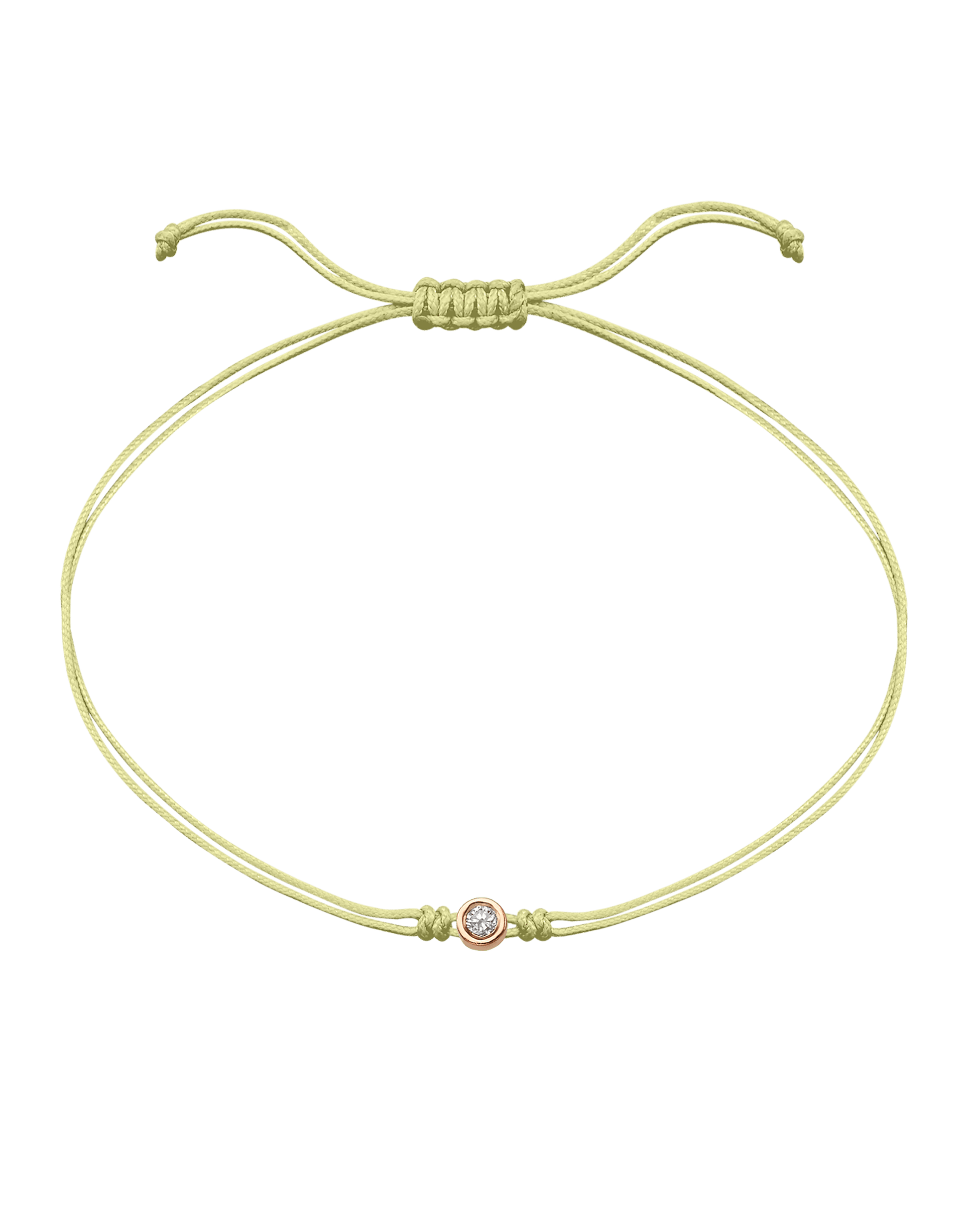 Summer Edition : The Classic String of Love - 14K Rose Gold Bracelets magal-dev Tropical Cosmopolitan - Light Yellow Medium: 0.05ct