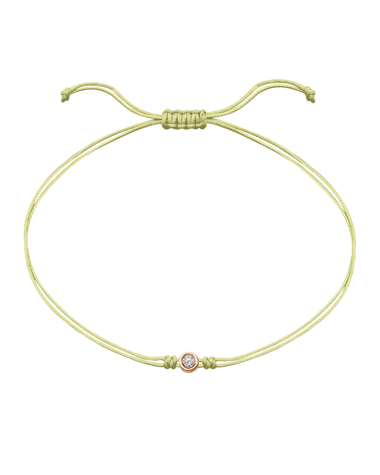 Le Classique String of Love Summer Édition - Or Rose 14 carats Bracelets magal-dev Tropical Cosmopolitan - Jaune Pâle Medium: 0.05 carats