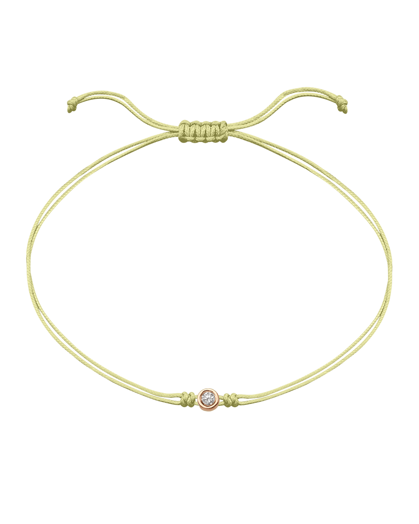 The Classic String of Love - 14K Rose Gold Bracelets magal-dev Light Yellow Medium: 0.05ct