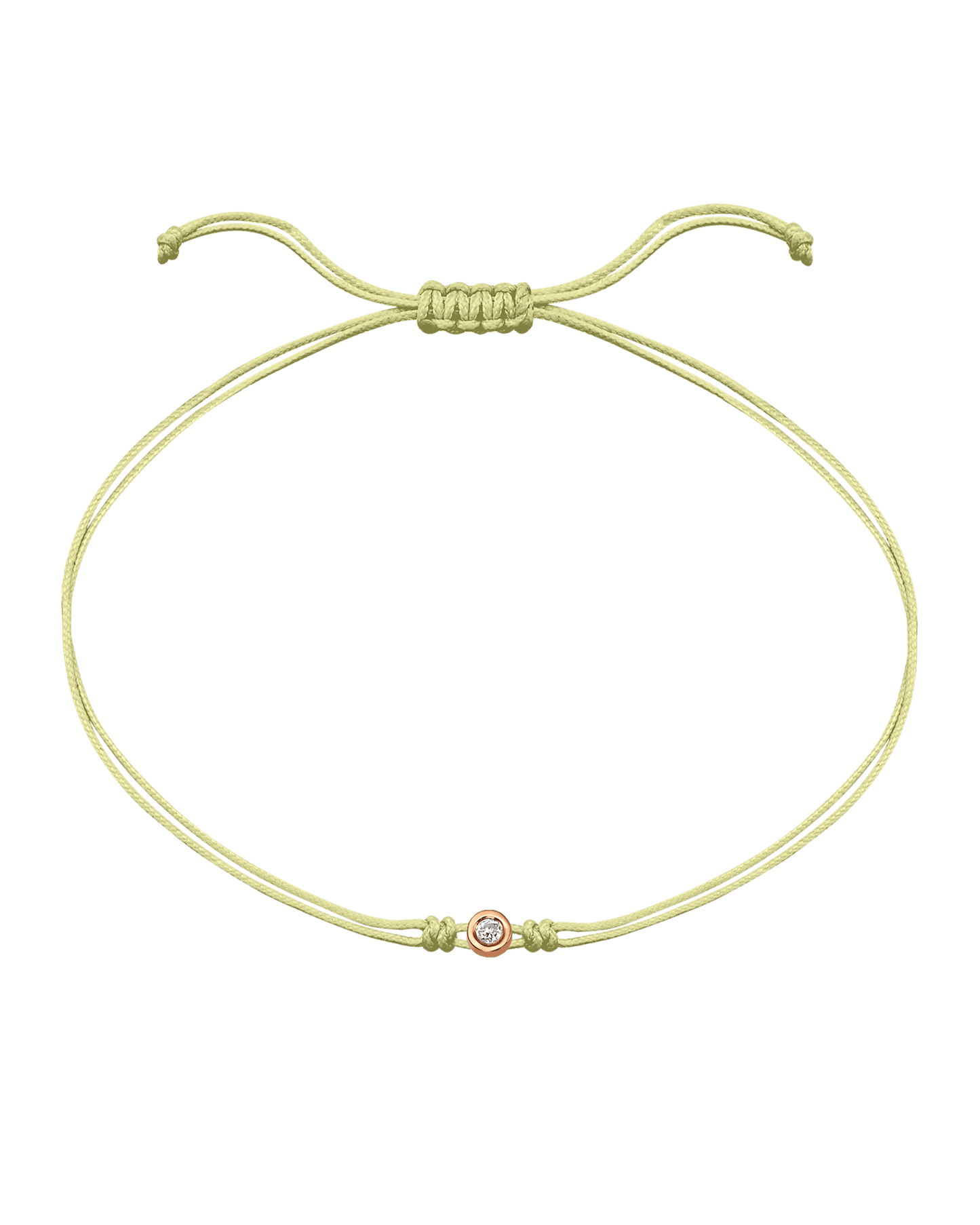 The Classic String of Love - 14K Rose Gold Bracelets magal-dev Light Yellow Small: 0.03ct