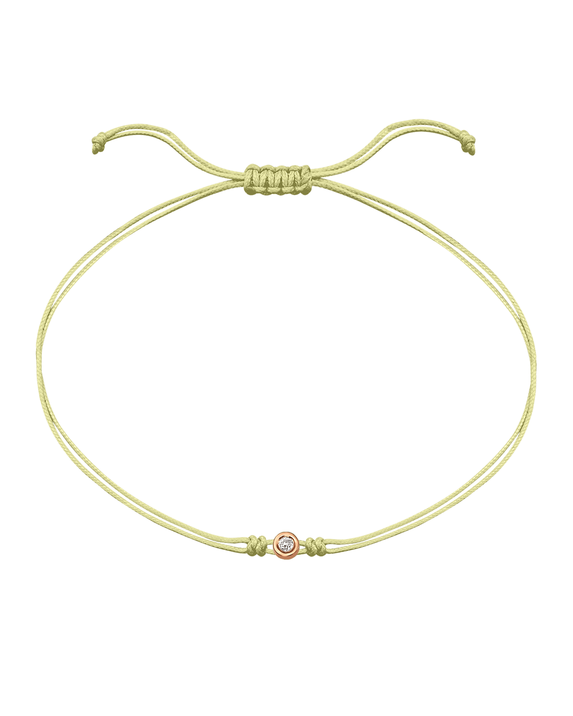 The Classic String of Love - 14K Rose Gold Bracelets magal-dev Light Yellow Small: 0.03ct