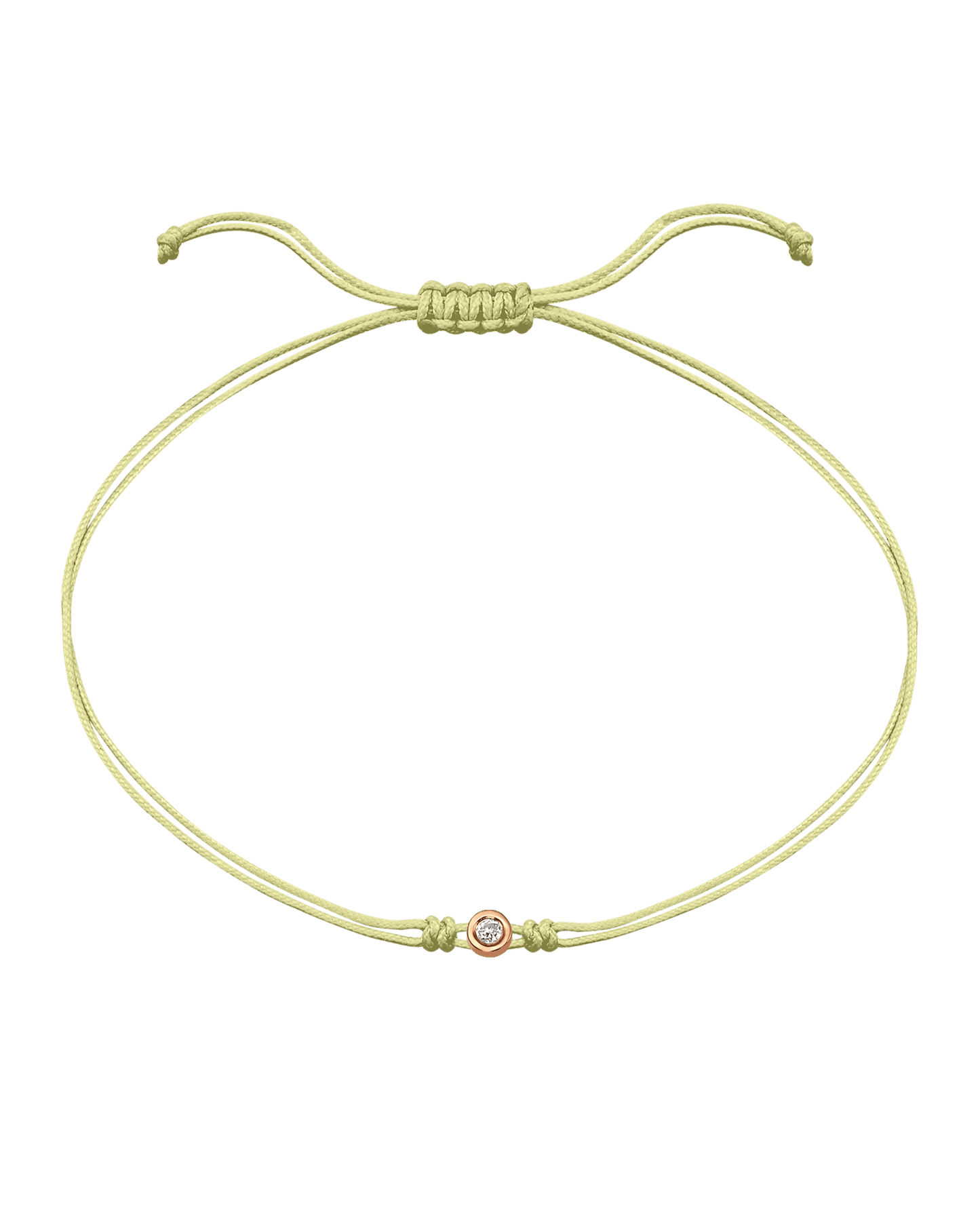 Le Classique String of Love Summer Édition - Or Rose 14 carats Bracelets magal-dev Tropical Cosmopolitan - Jaune Pâle Small: 0.03 carats