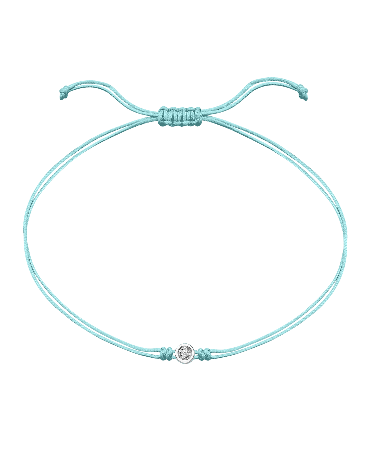 Le String of Love - Or Blanc 14 carats Bracelets magal-dev Turquoise Medium: 0.05 carats
