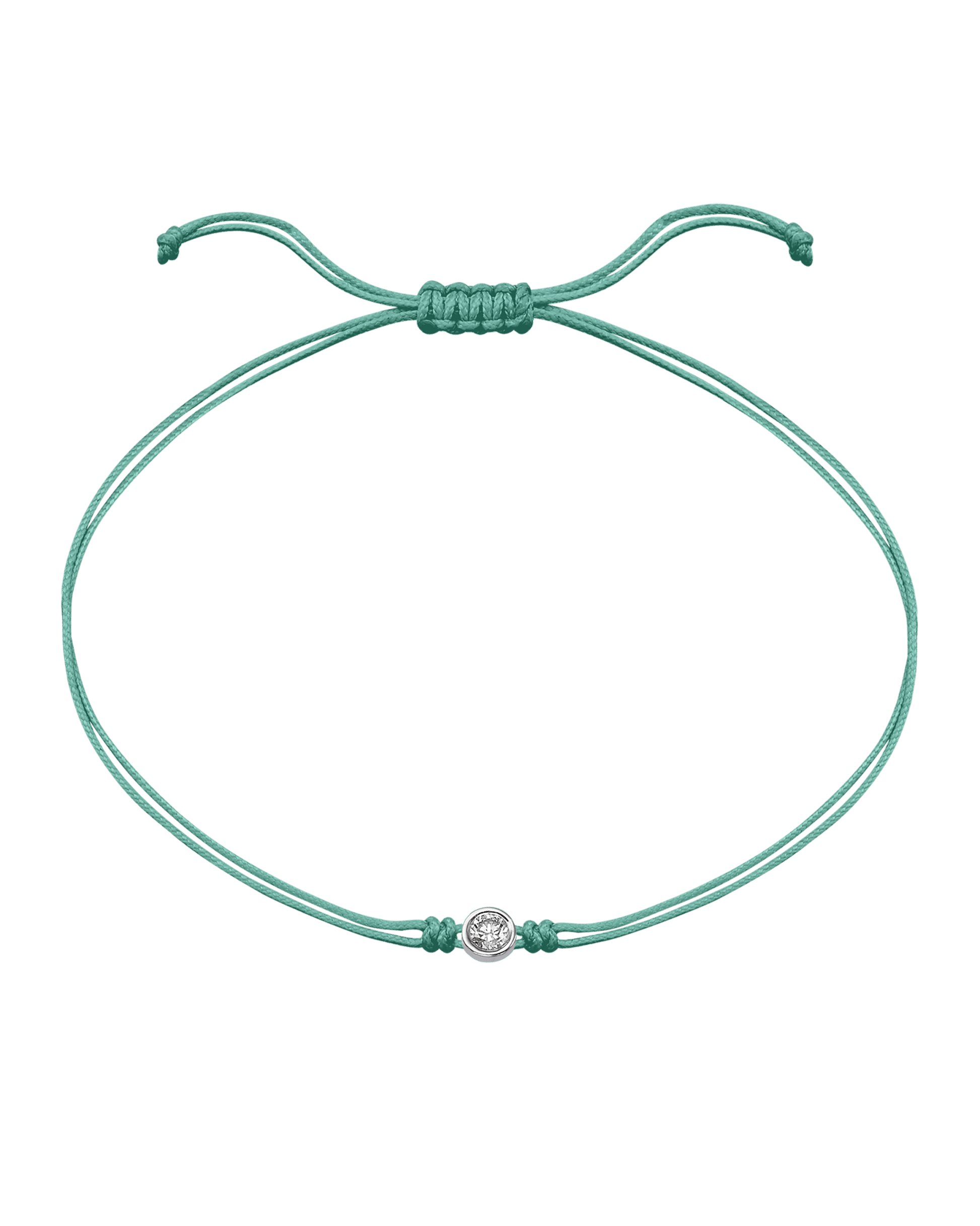 Summer Edition : The Classic String of Love - 14K White Gold Bracelets magal-dev Apple Martini - Light Green Large: 0.10ct