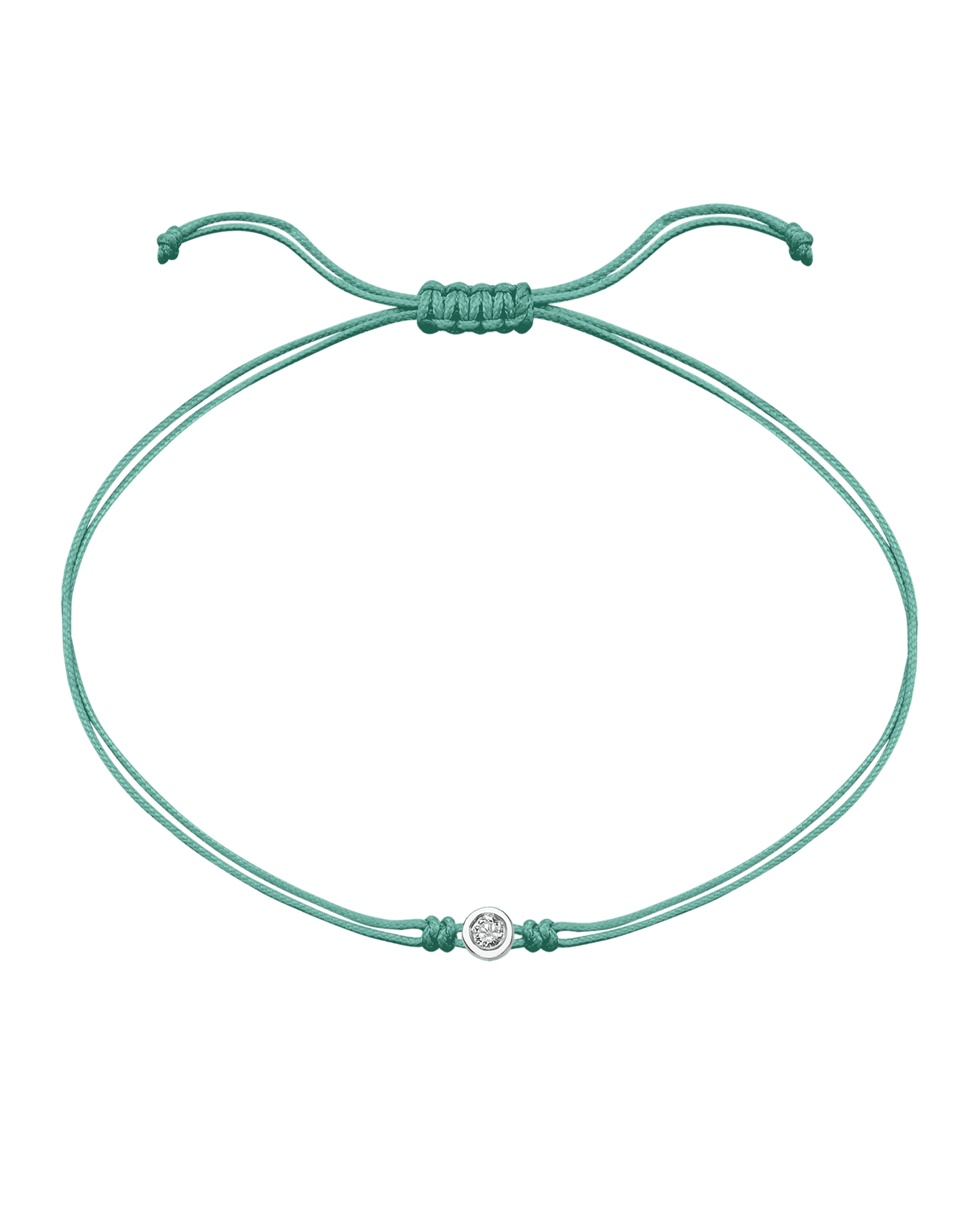 Le Classique String of Love Summer Édition - Or Blanc 14 carats Bracelets magal-dev Martini Pomme - Vert Pâle Medium: 0.05 carats