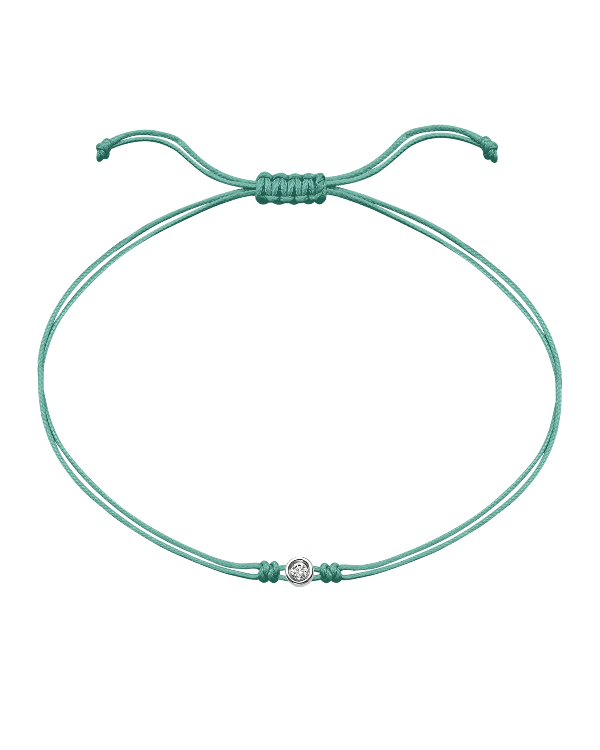 Summer Edition : The Classic String of Love - 14K White Gold Bracelets magal-dev Apple Martini - Light Green Small: 0.03ct