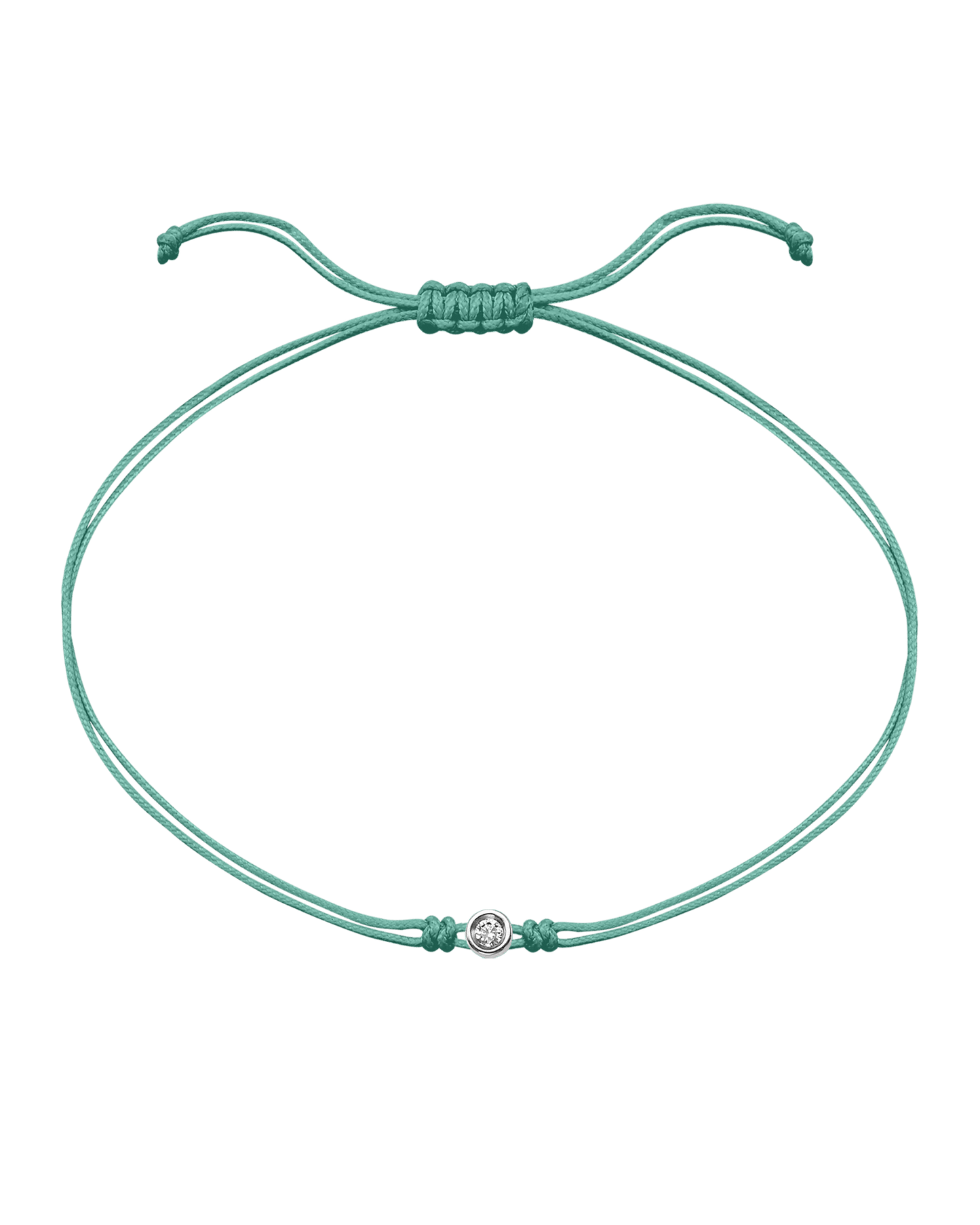 Le Classique String of Love Summer Édition - Or Blanc 14 carats Bracelets magal-dev Martini Pomme - Vert Pâle Small: 0.03 carats