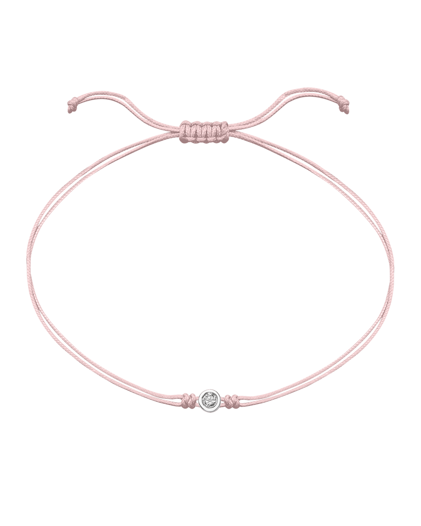 Summer Edition : The Classic String of Love - 14K White Gold Bracelets magal-dev Strawberry Bellini - Light Pink Medium: 0.05ct
