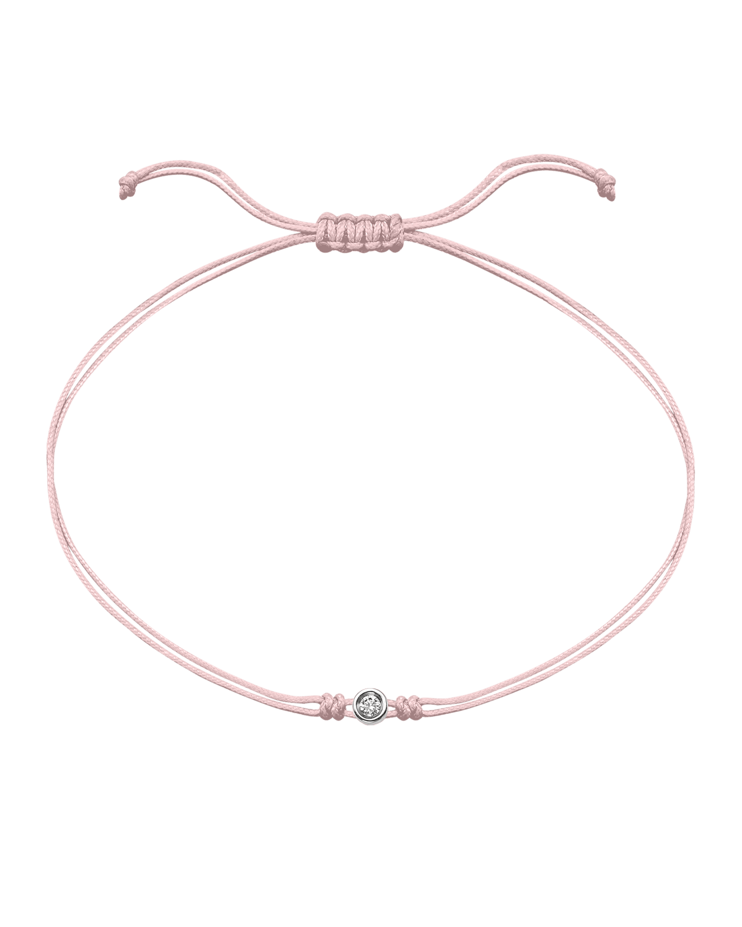 Le String of Love - Or Blanc 14 carats Bracelets magal-dev Rose Clair Small: 0.03 carats