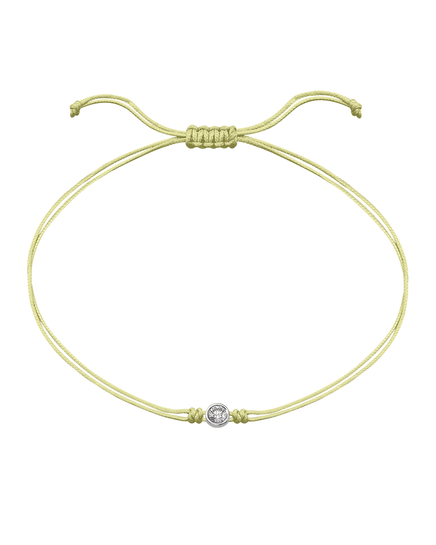 Le String of Love - Or Blanc 14 carats Bracelets magal-dev Jaune Clair Large: 0.10 carats