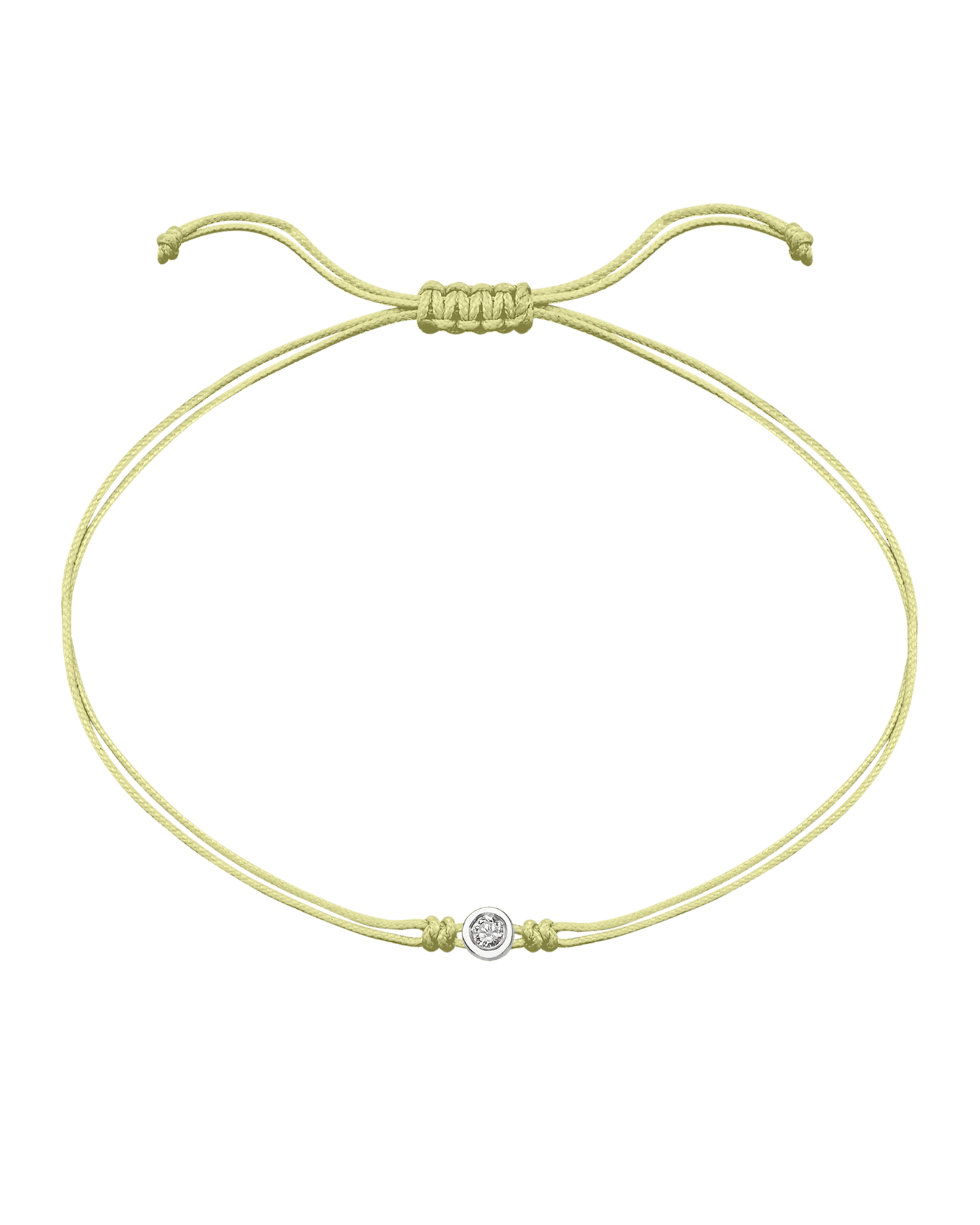 The Classic String of Love - 14K White Gold Bracelets magal-dev Light Yellow Medium: 0.05ct