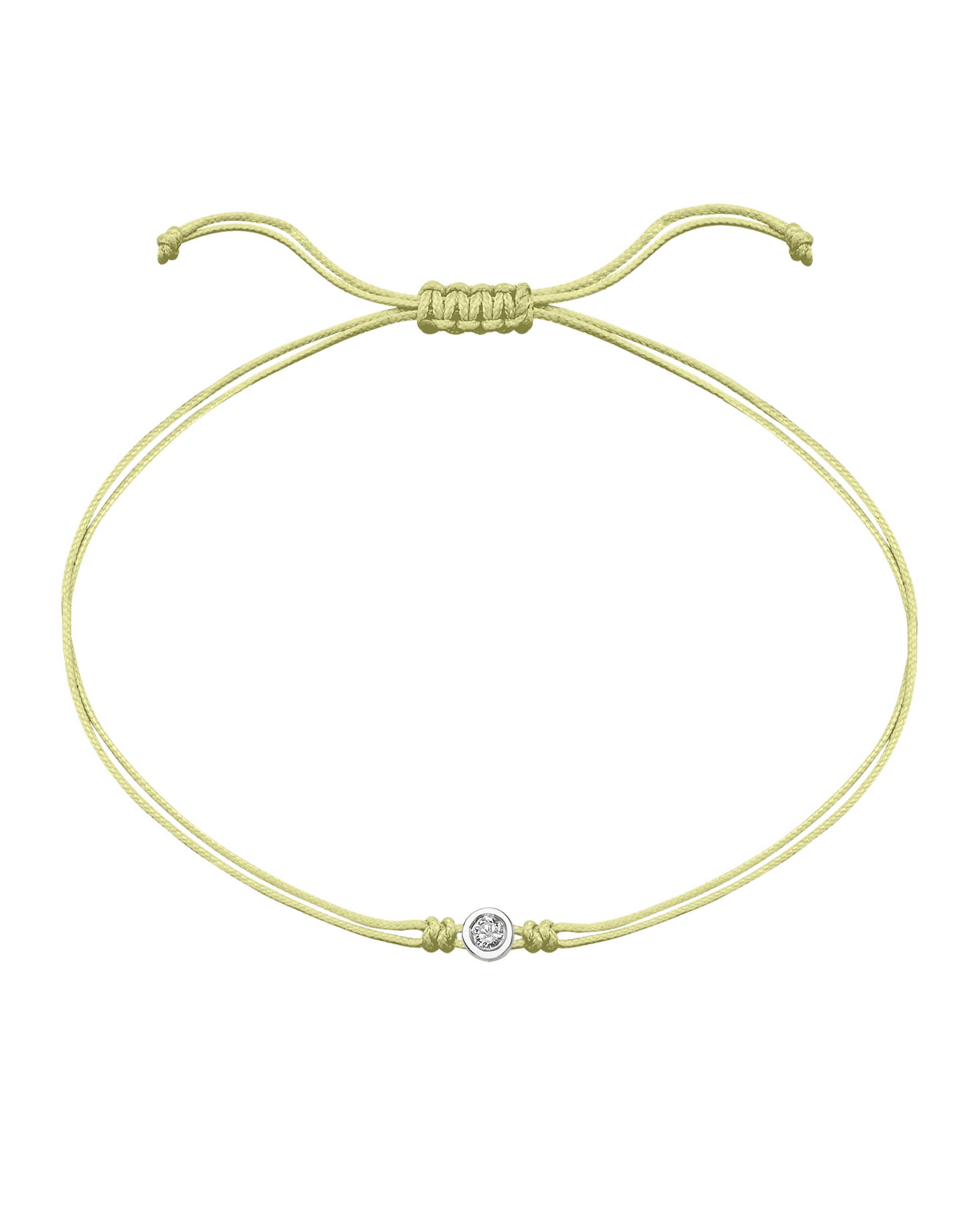 The Classic String of Love - 14K White Gold Bracelets magal-dev Light Yellow Medium: 0.05ct