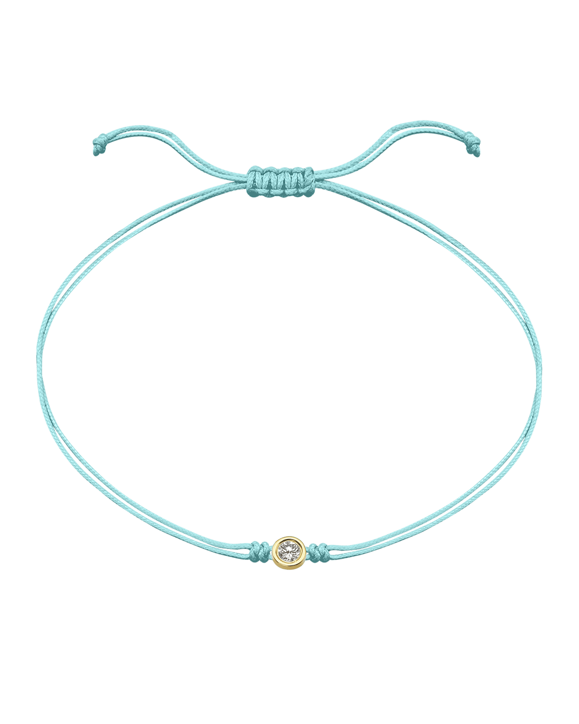 Summer Edition : The Classic String of Love - 14K Yellow Gold Bracelets magal-dev Frozen Blue Daiquiri - Turquoise Large: 0.10ct