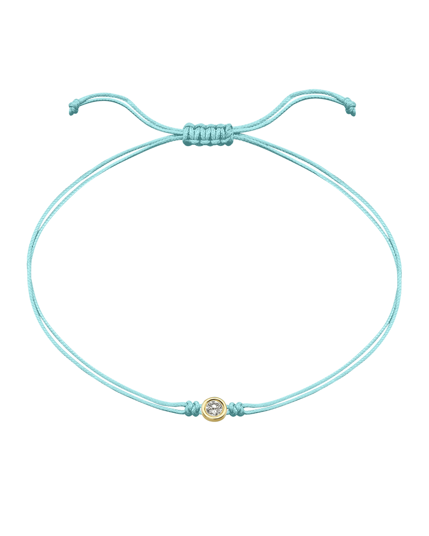 The Classic String of Love - 14K Yellow Gold Bracelets magal-dev Turquoise Large: 0.10ct