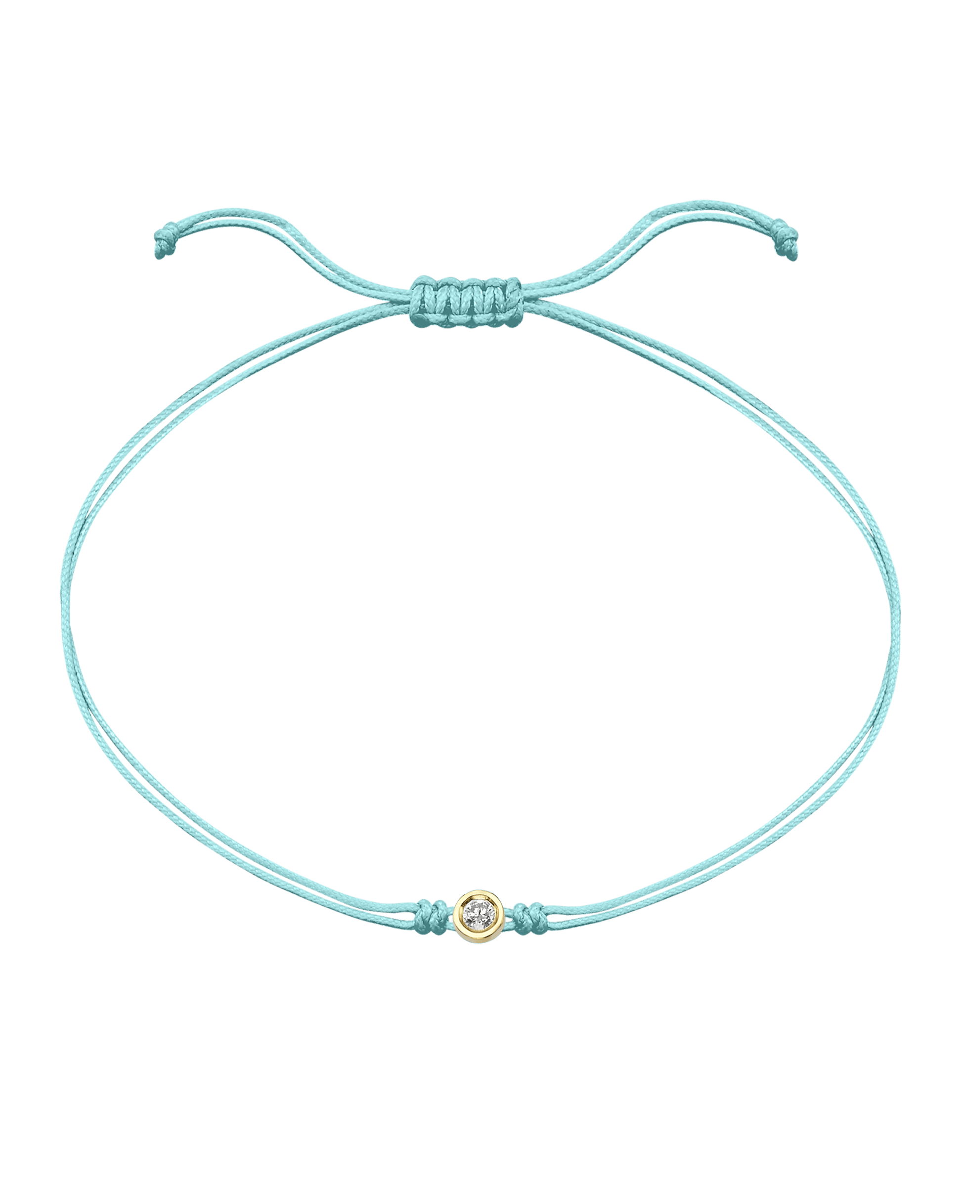 The Classic String of Love - 14K Yellow Gold Bracelets magal-dev Turquoise Medium: 0.05ct