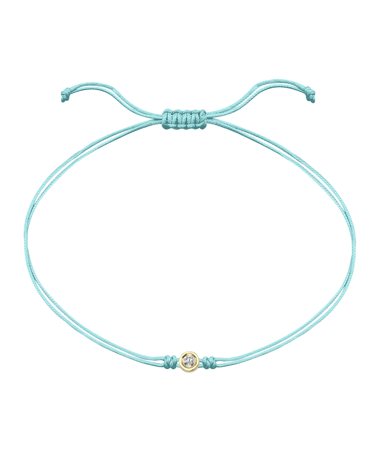 Le String of Love - Or Jaune 14 carats Bracelets magal-dev Turquoise Medium: 0.05 carats