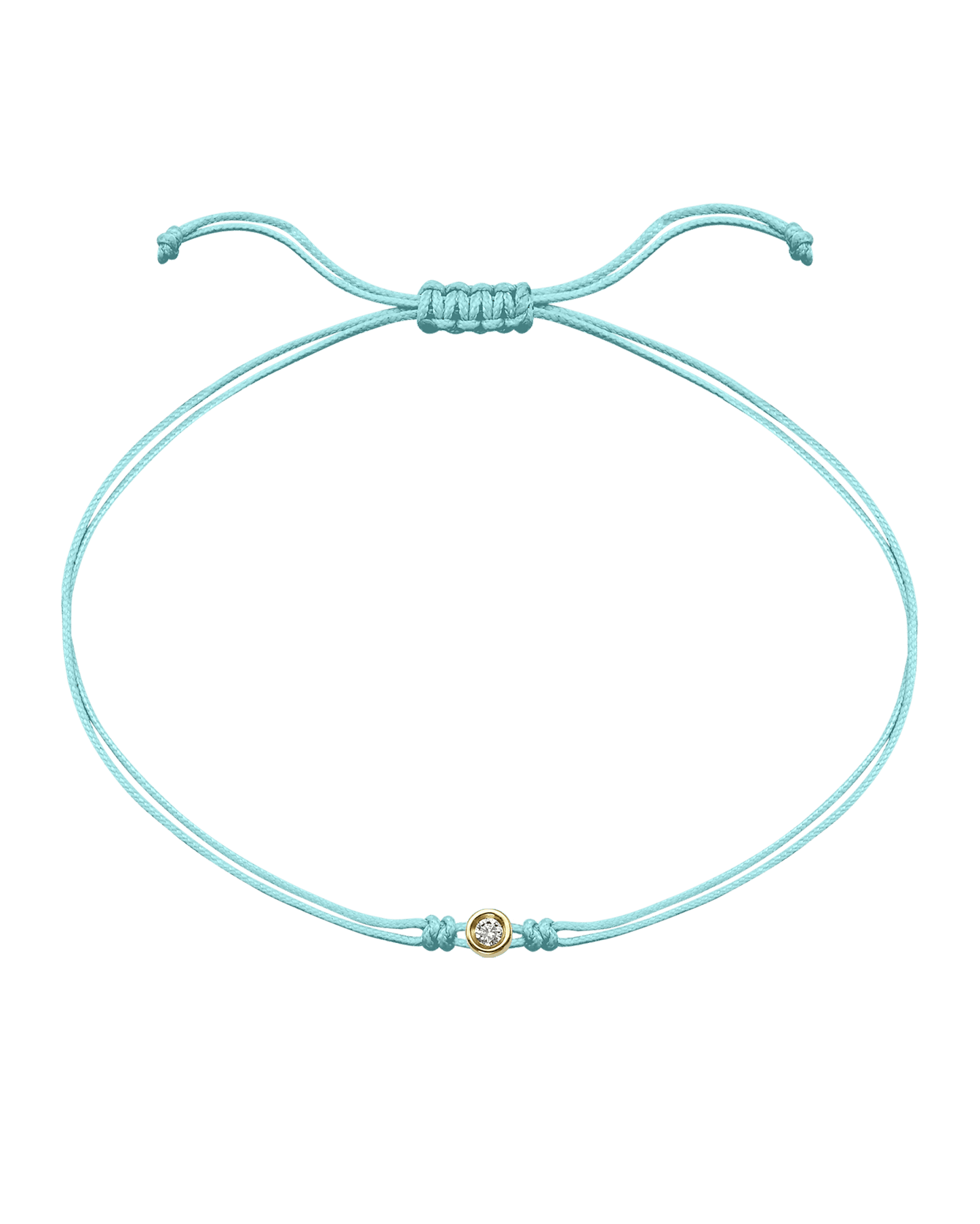 Le Classique String of Love Summer Édition - Or Jaune 14 carats Bracelets magal-dev Daiquiri Glacé - Turquoise Small: 0.03 carats